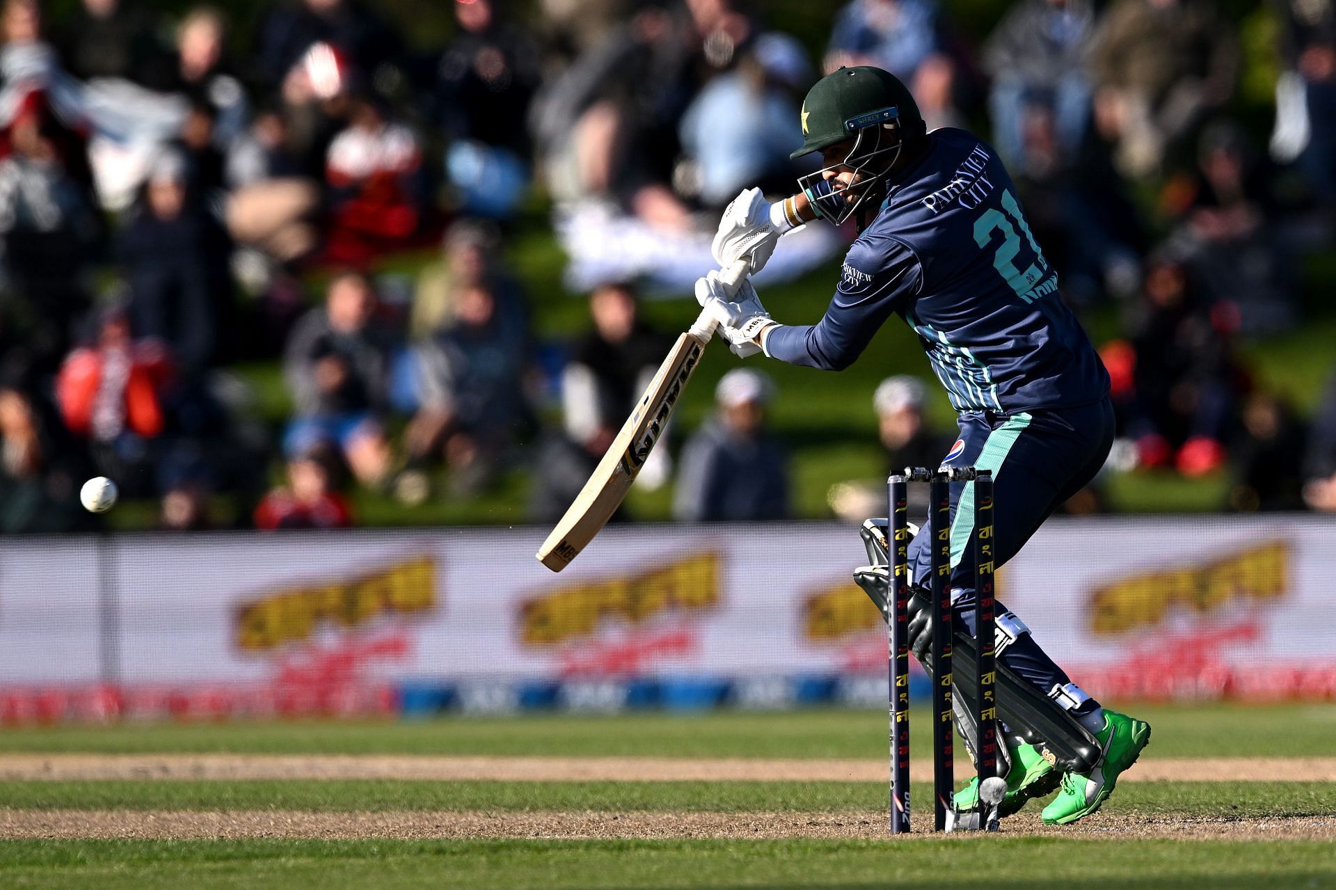 Mohammad Nawaz in action during the tri-nation series in New Zealand. (Credits: Getty)