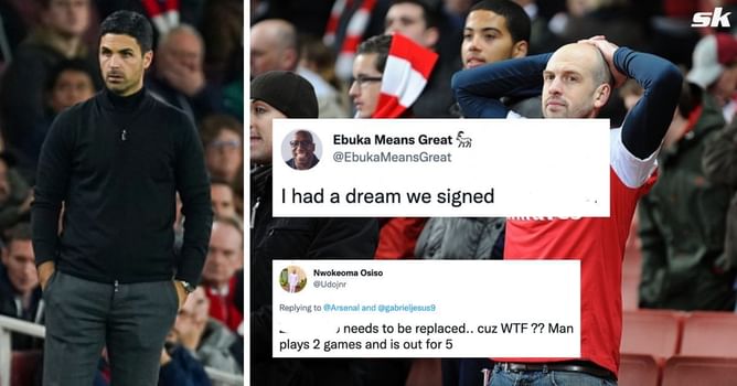 "Needs to be replaced" "Man plays 2 games and is out for 5" - Arsenal fans fume as summer signing misses out on matchday squad yet again due to injury