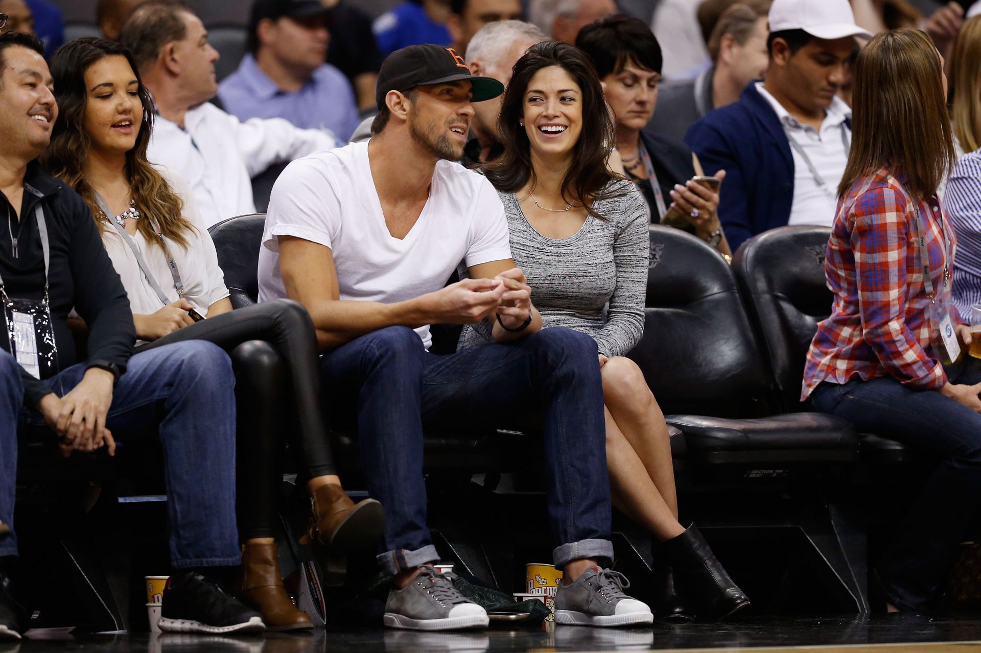 Nicole Johnson along with her husband, Michael Phelps