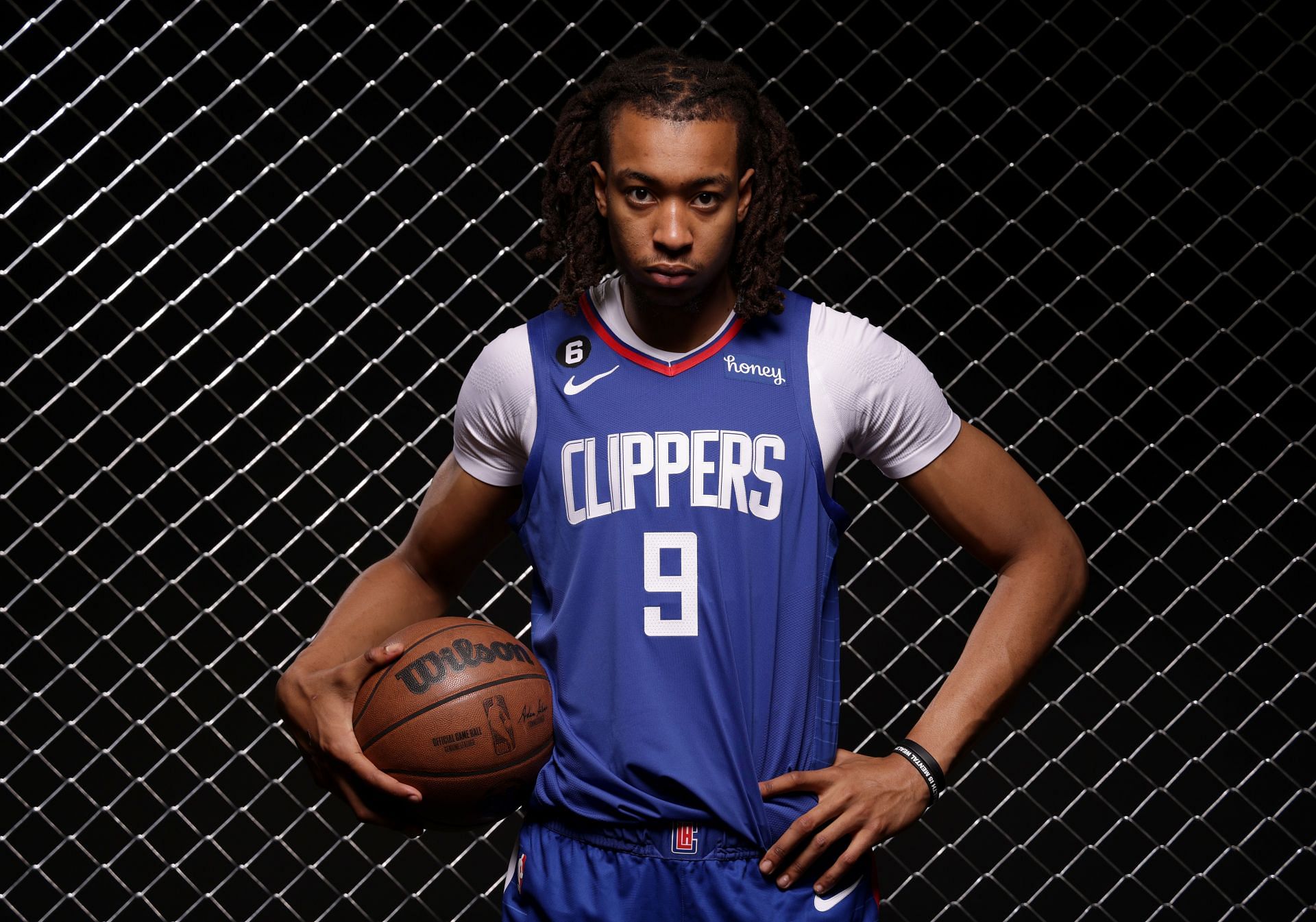 Moses Brown at the LA Clippers Media Day