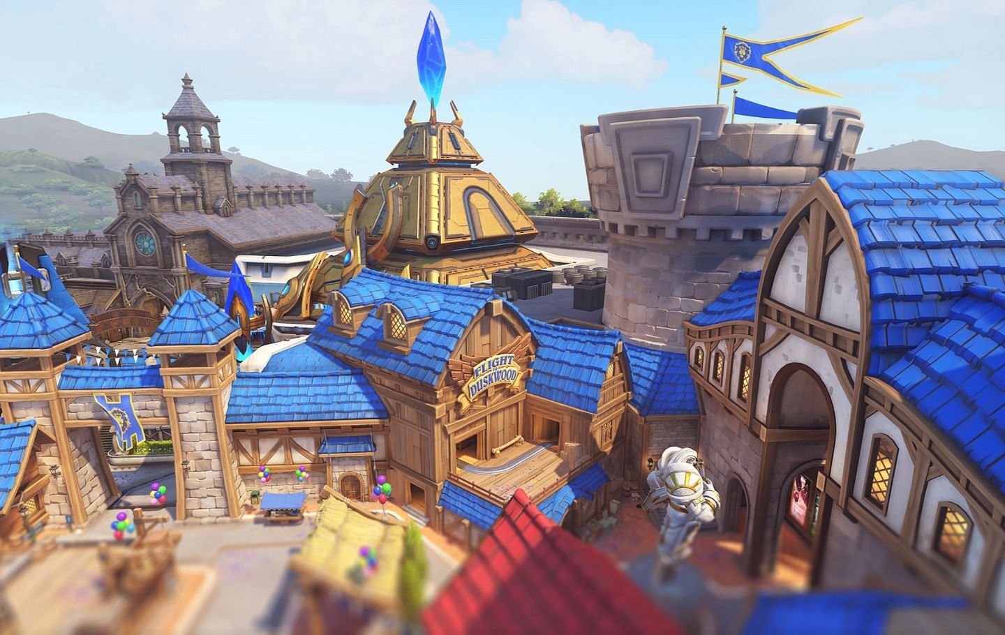 A tiny map that heavily favors the defending team. The entire gameplay hinges on the ability of the attacking team to capture the first objective point (Image via Blizzard Entertainment)