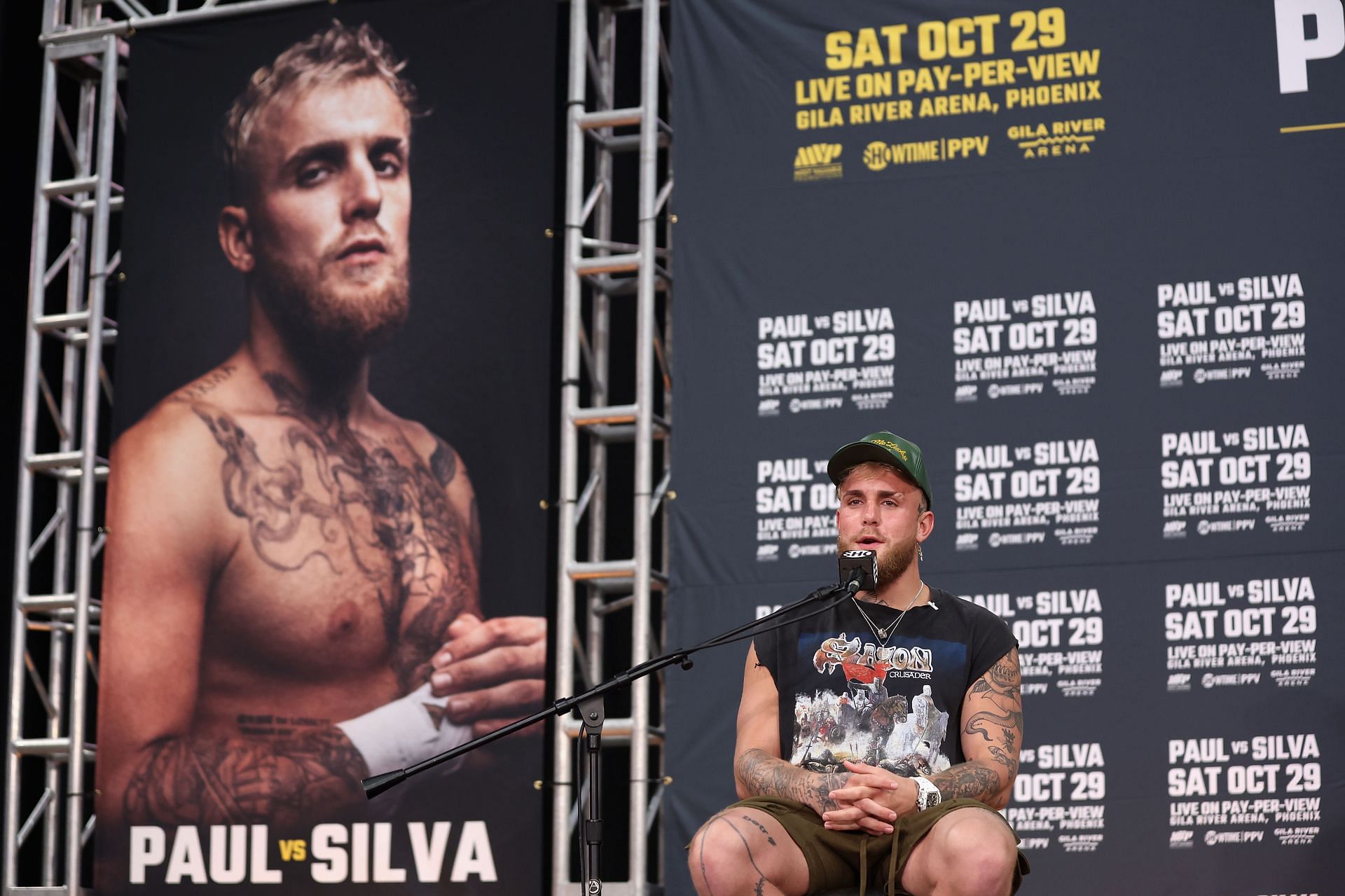 How did Jake Paul enter the open workout of his upcoming fight with Anderson Silva?