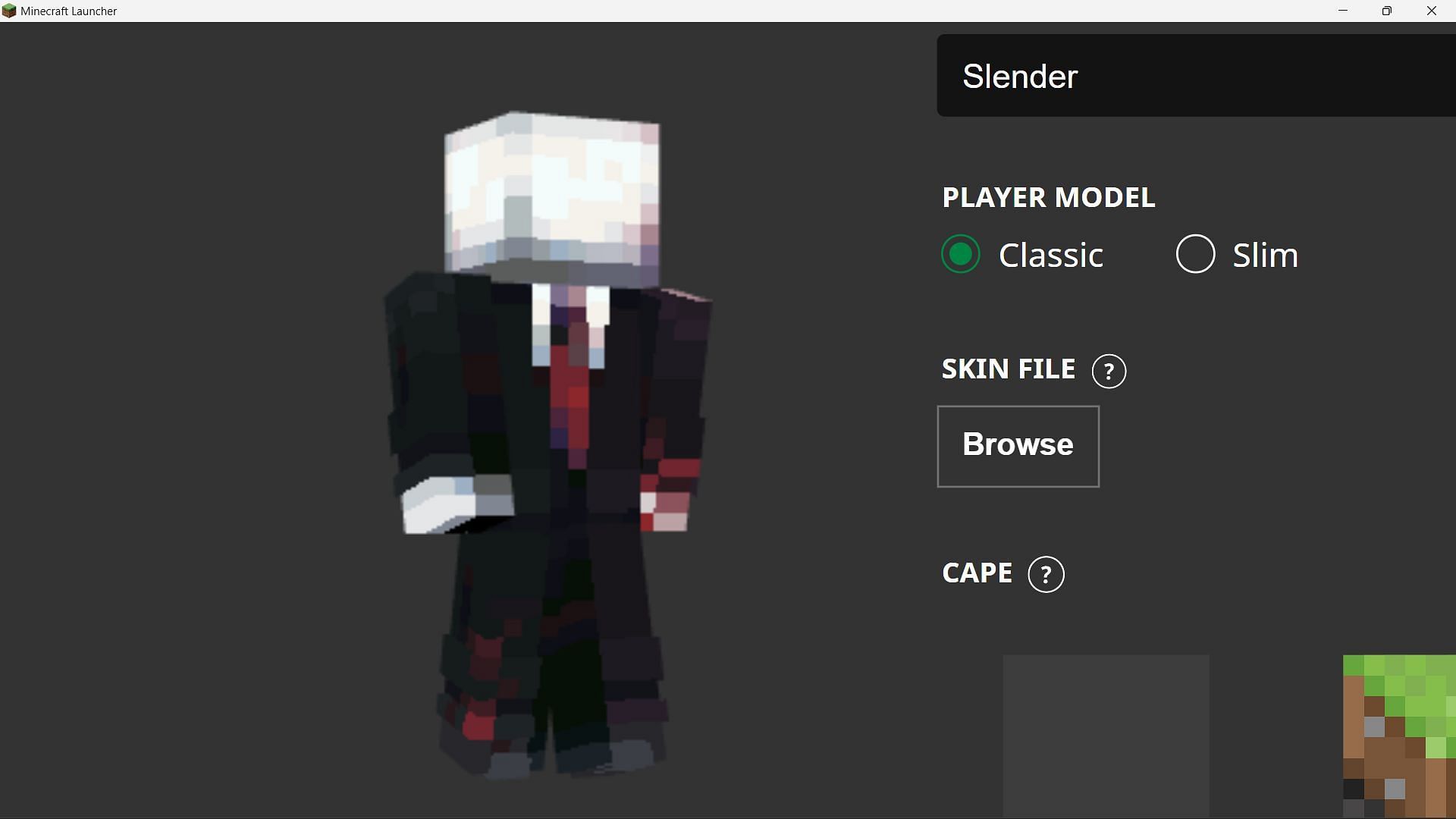 roblox slender  Minecraft Skin