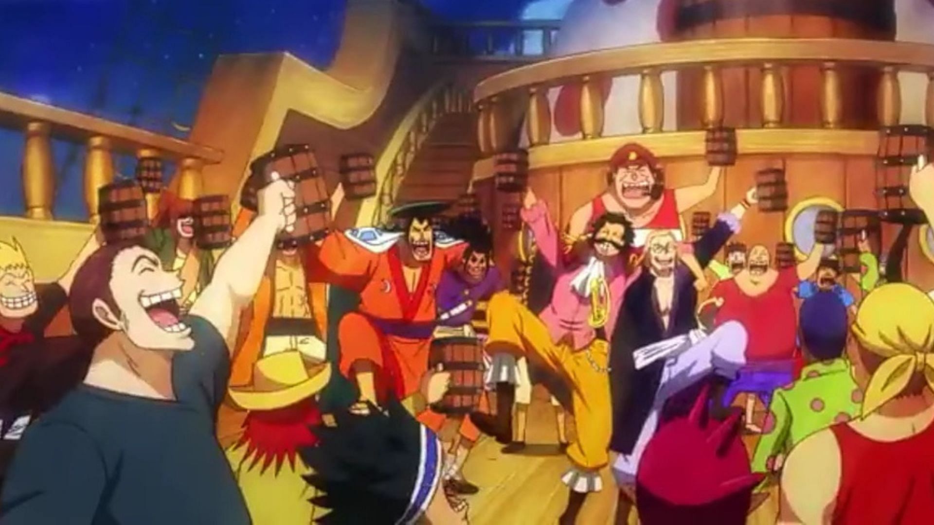 Roger Pirates as seen in the One Piece anime (Image via Toei Animation)