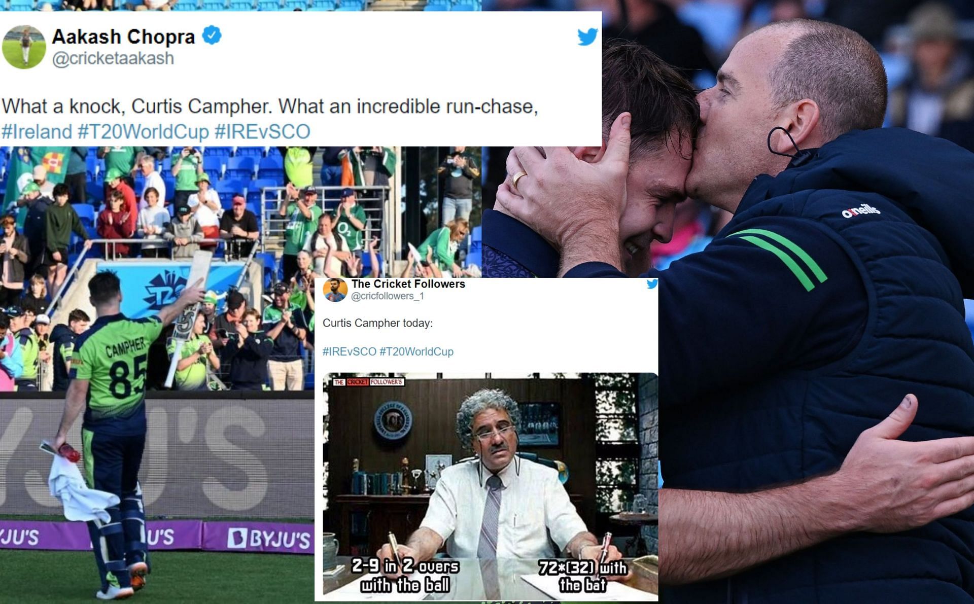 T20 World Cup 2022: "Unreal innings"- Twitterati heaps praise on Curtis Campher for his stellar knock vs Scotland