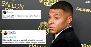 "Good to see him get humbled" "He should be on that podium" - Football fans debate PSG superstar Kylian Mbappe's final 2022 Ballon d'Or ranking