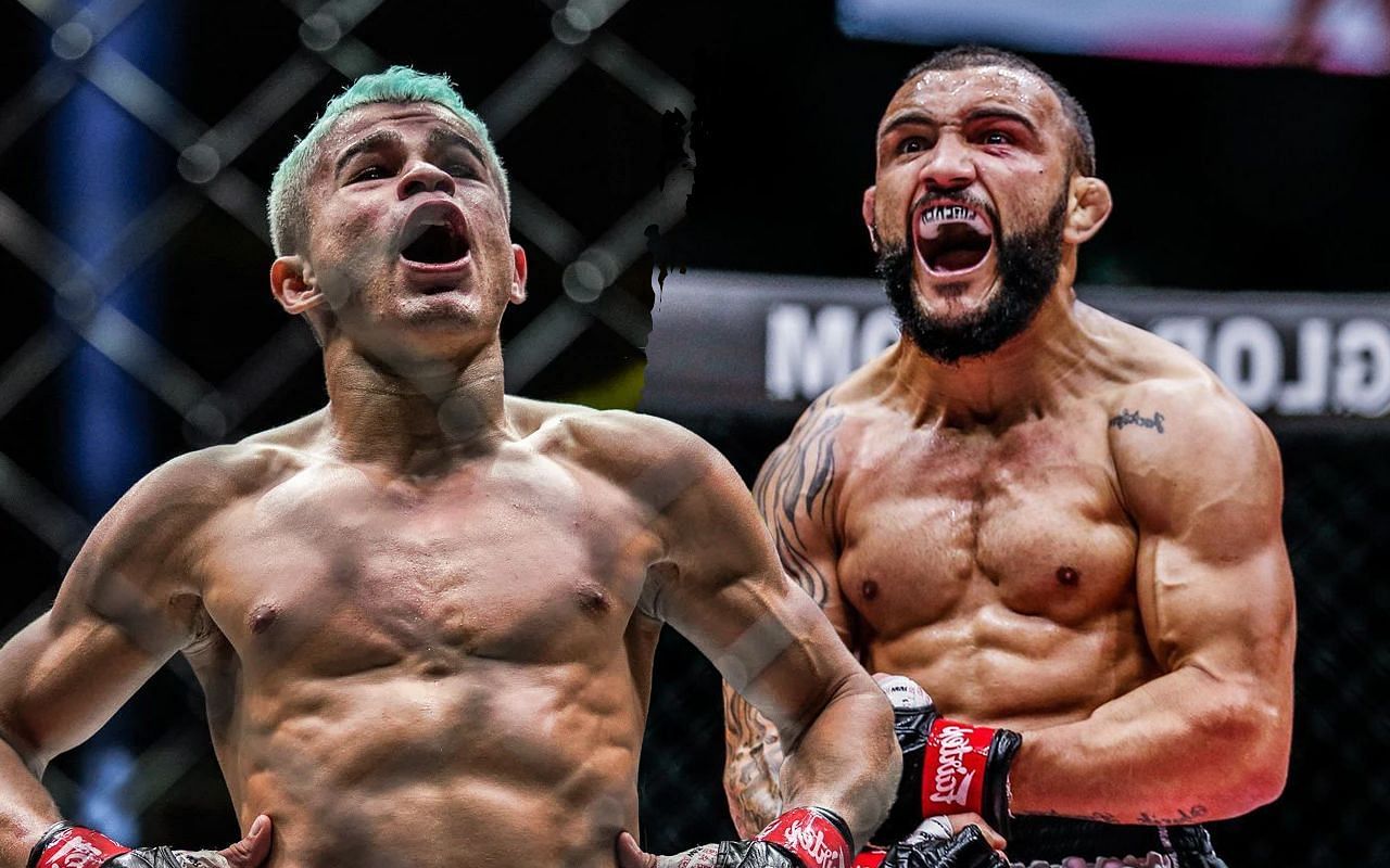 John Lineker (R) will make his first ONE bantamweight world title defense against Fabricio Andrade (L) on October 21. | Photo by ONE Championship