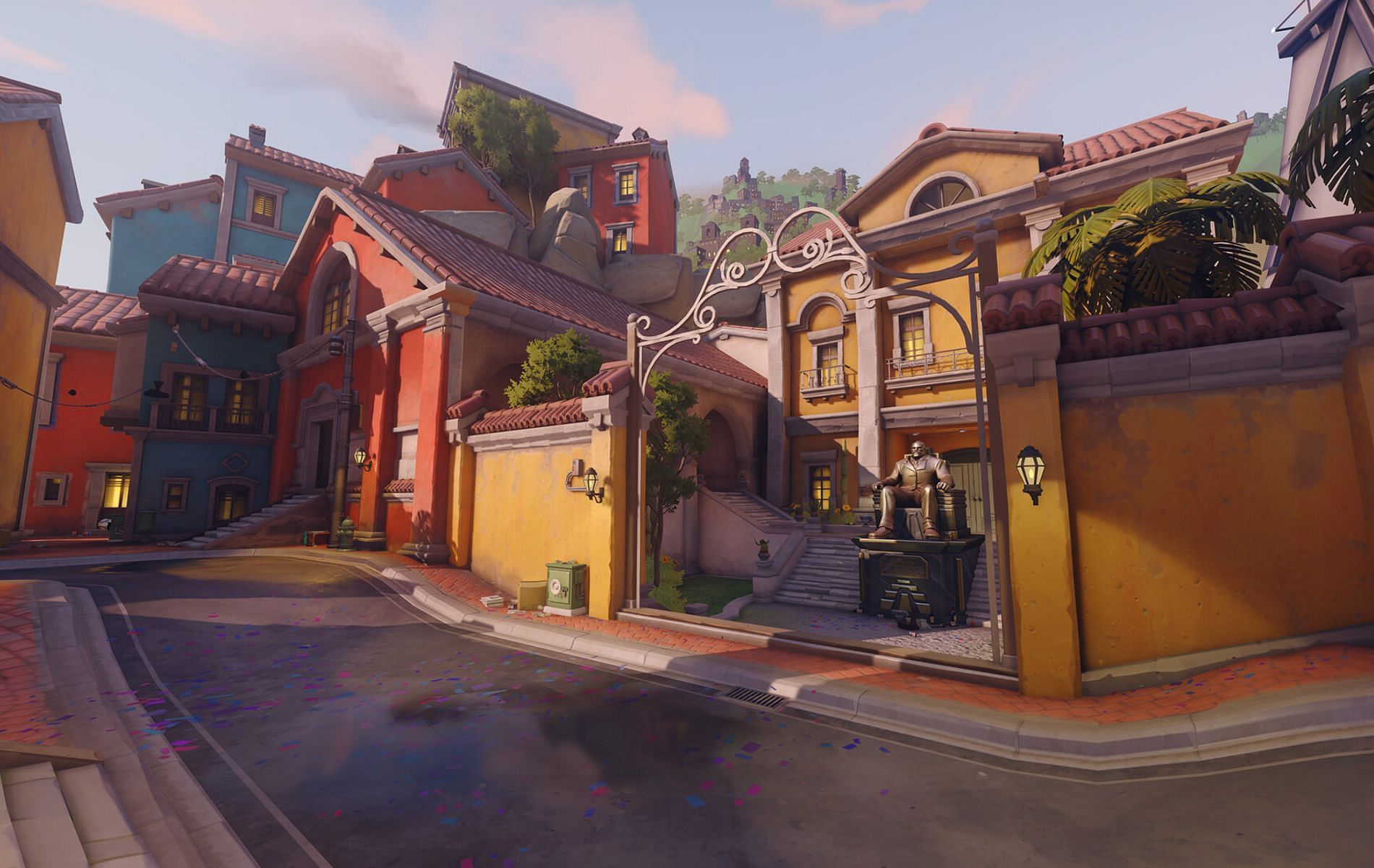 Dorado is a map where teams fight for the high ground, and the map also offers many flanking opportunities (Image via Blizzard Entertainment)