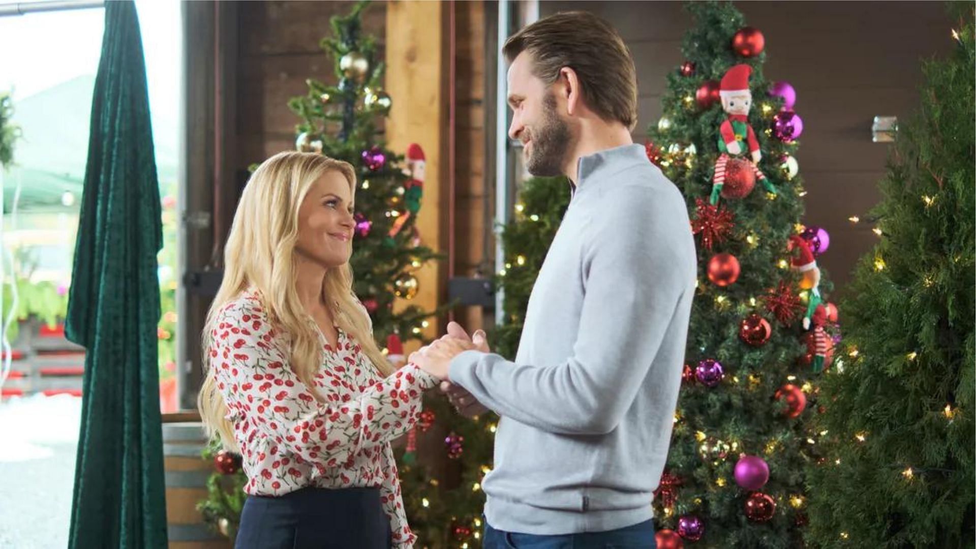 A still from a Hallmark Christmas film (Image via TV Guide)