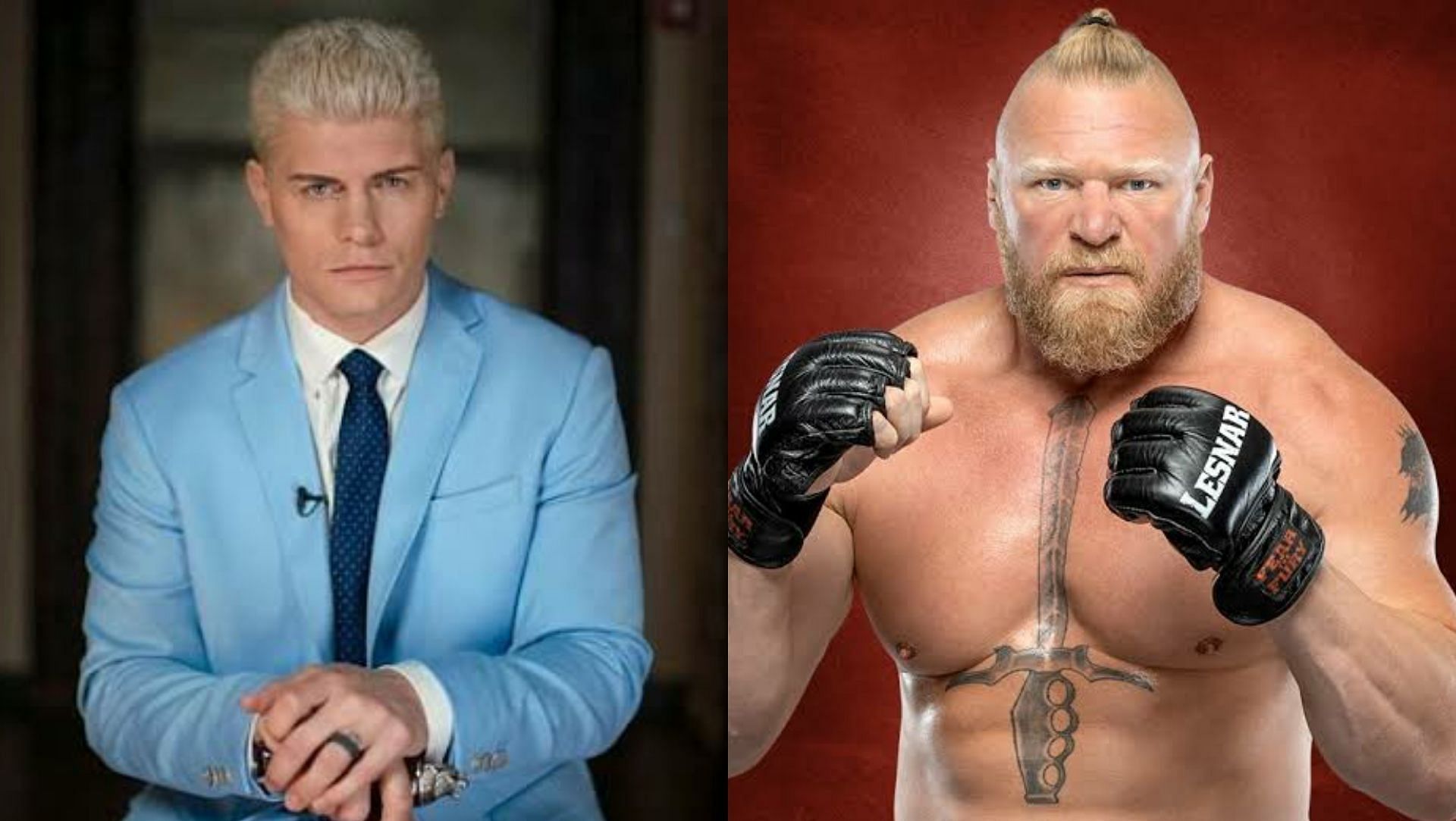Cody Rhodes(Left); Brock Lesnar(Right)