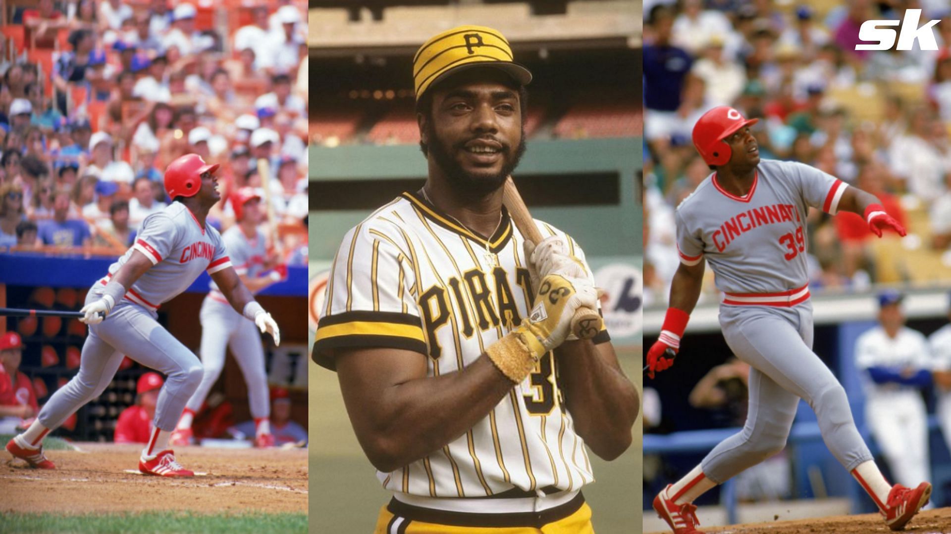 Dave Parker during his time with the Cincinnati Reds and the Pittsburgh Pirates 