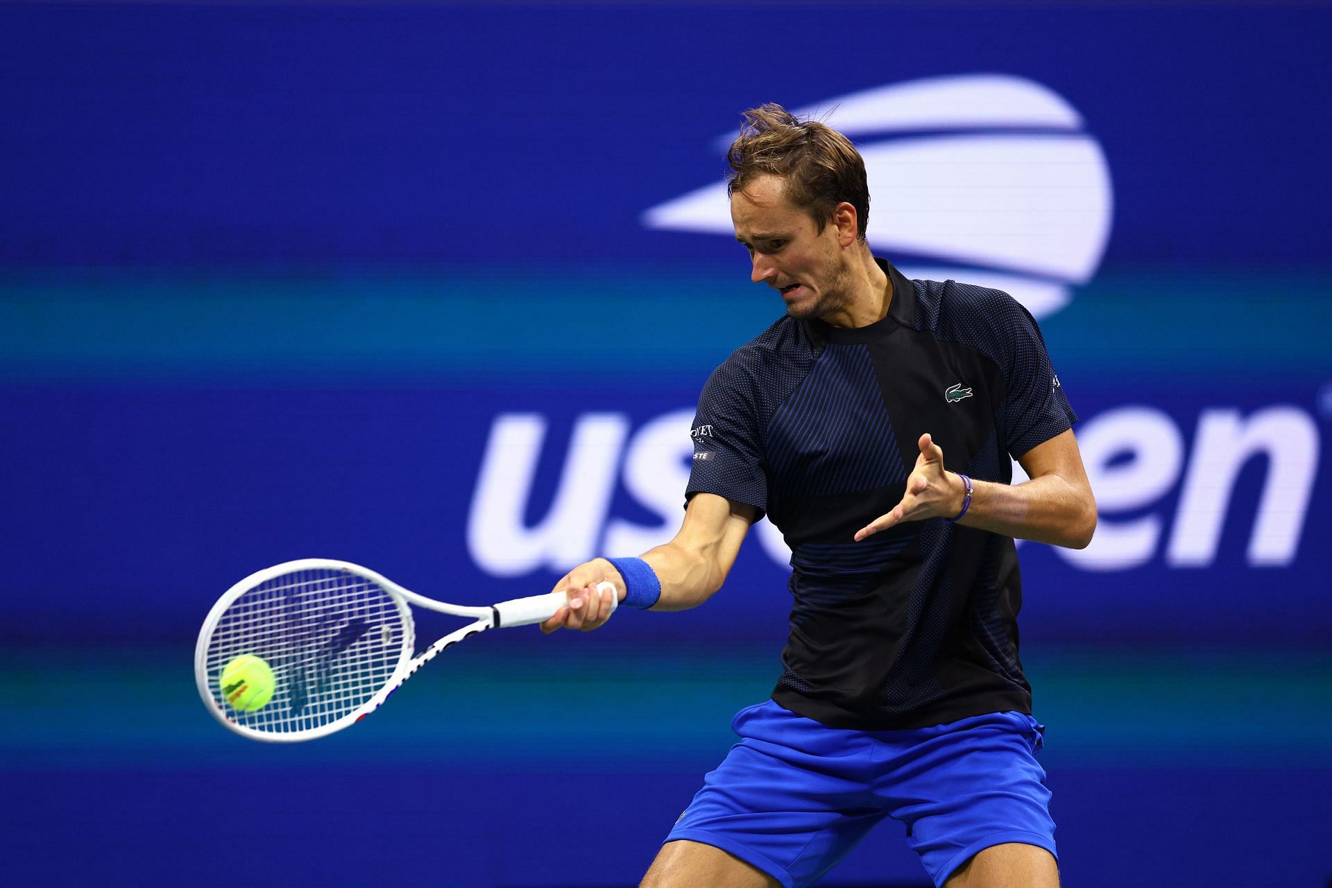 Daniil Medvedev in action at the US Open