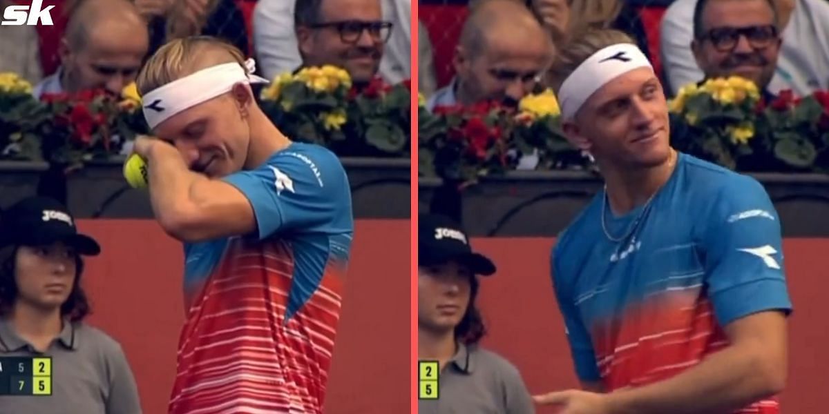 Alejandro Davidovich Fokina at the 2022 Gijon Open against Andy Murray