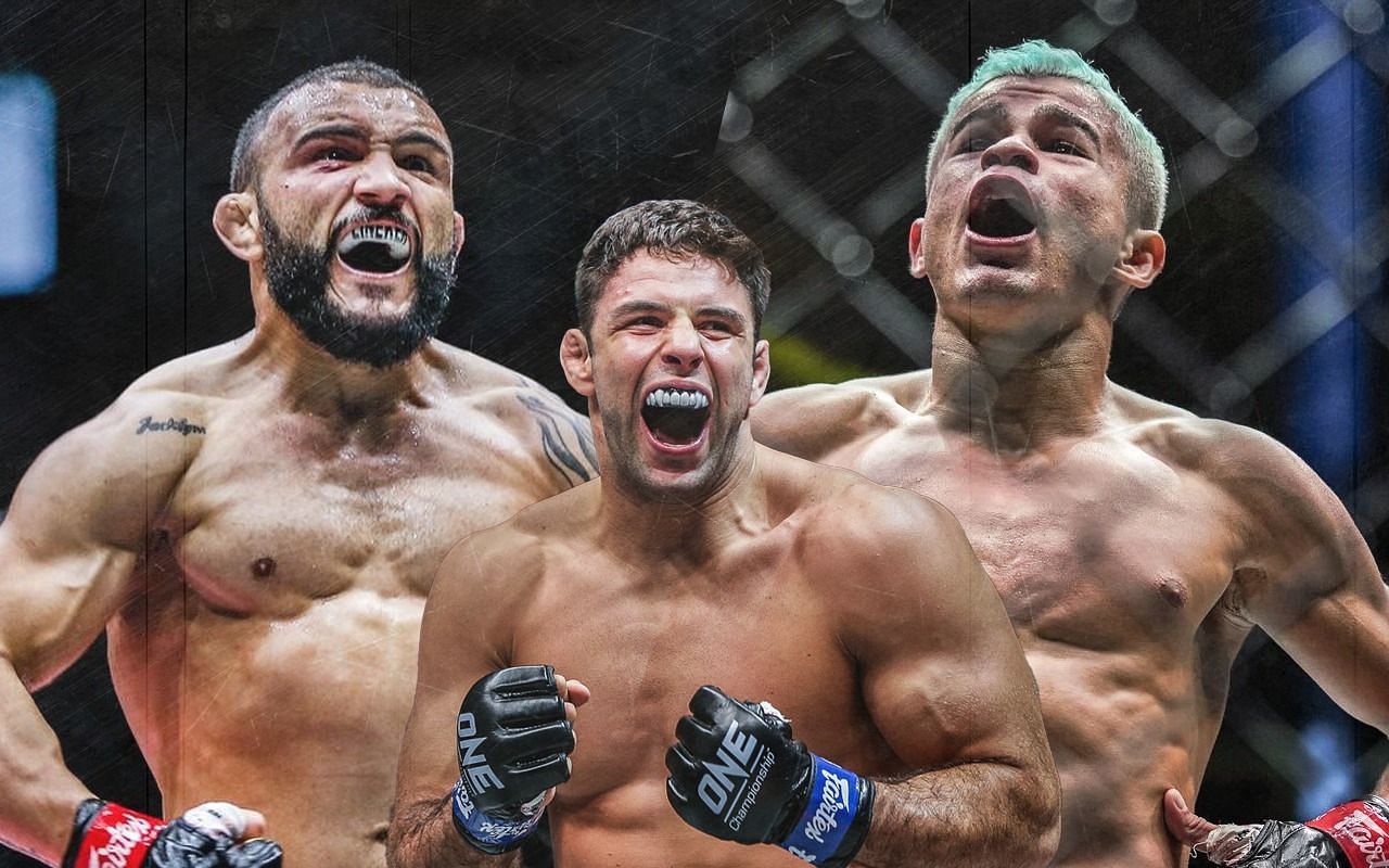 John Lineker (left), Marcus Buchecha (middle), and Fabricio Andrade (right)