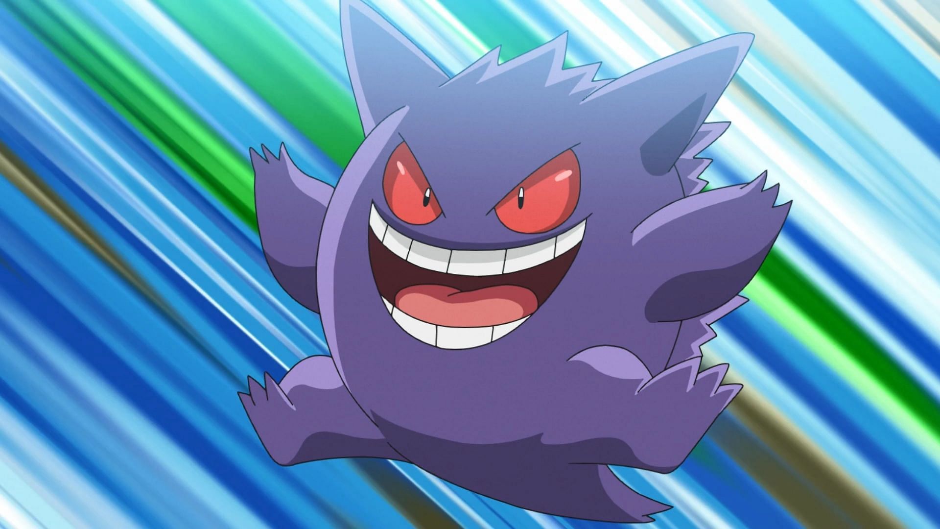 Gengar as it appears in the anime (Image via The Pokemon Company)