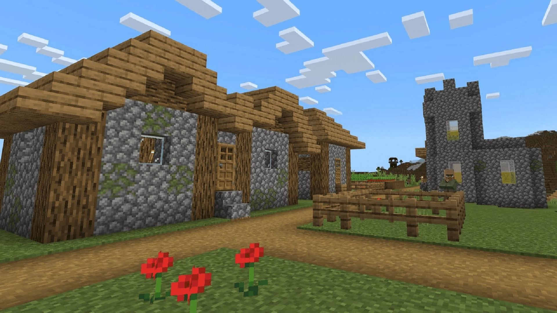 Few structures help players more than an early-game village visit (Image via Mojang)