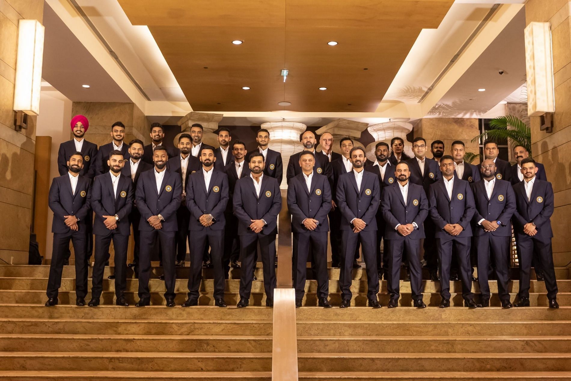 The Indian cricket team ahead of their departure for the T20 World Cup. Pic: BCCI