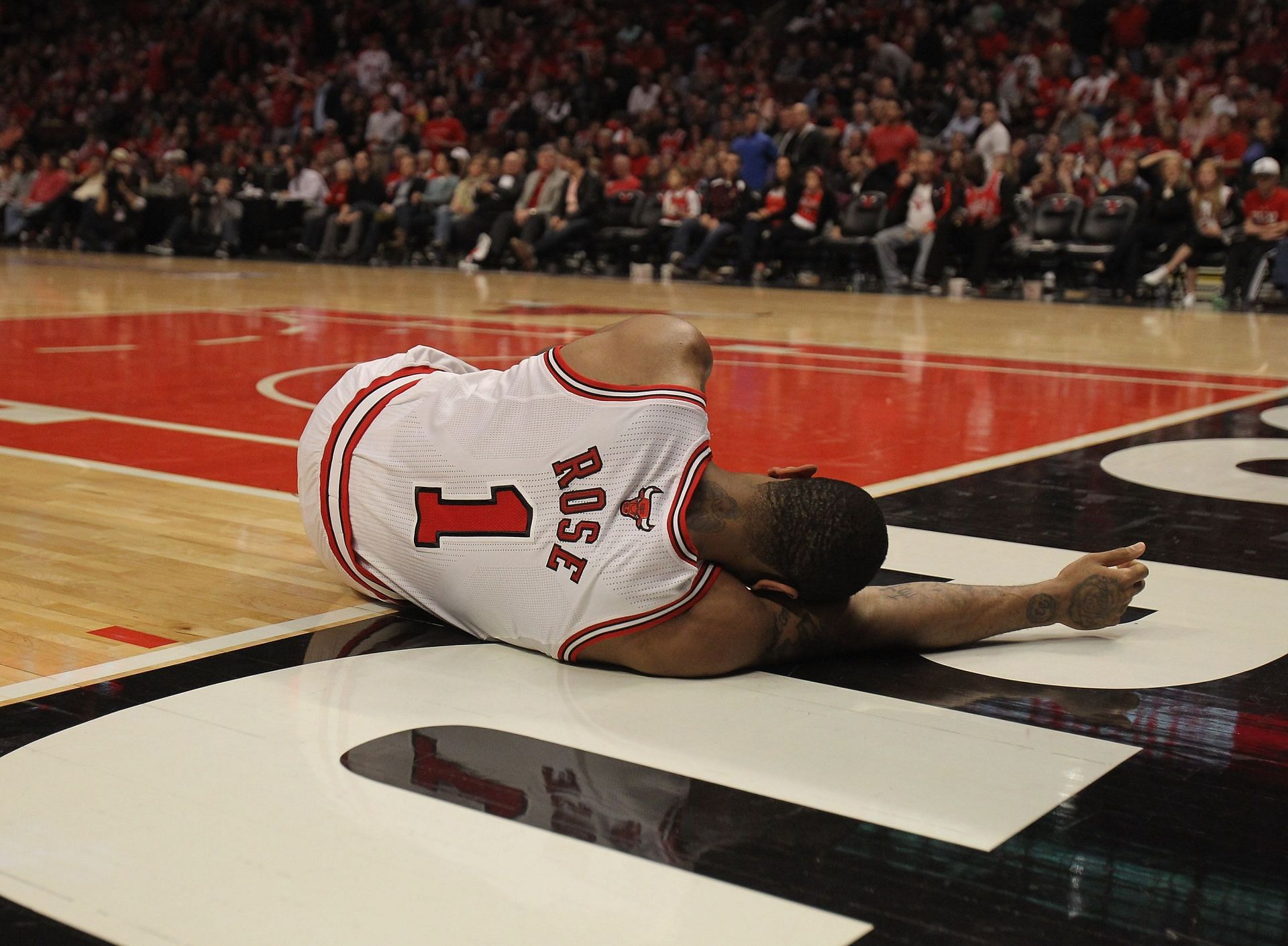 Derrick Rose suffered his first major injury in the 2012 NBA playoffs.