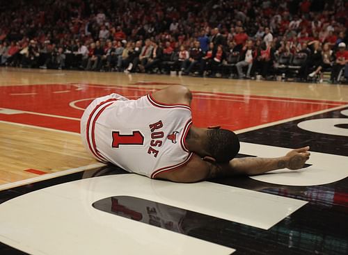 Derrick Rose suffered his first major injury in the 2012 NBA playoffs.