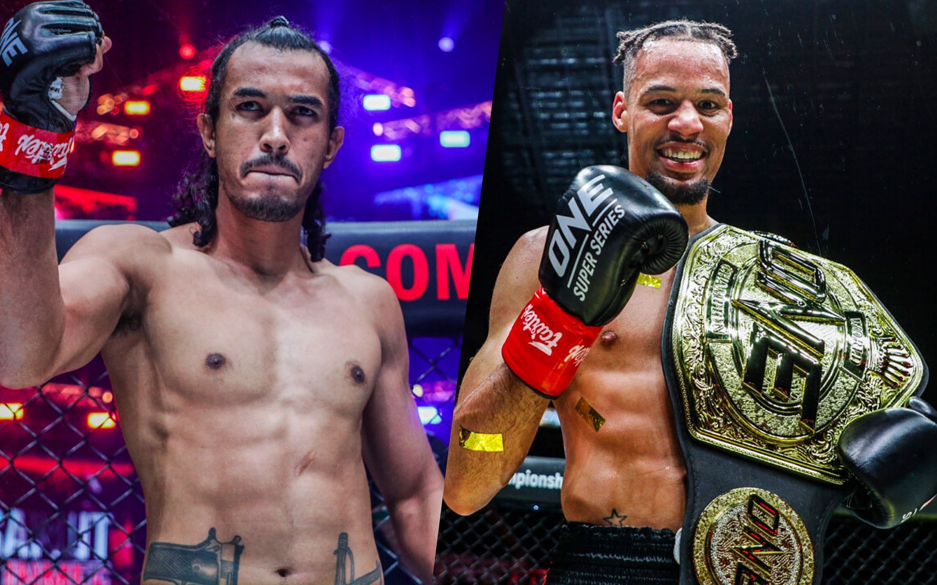 Sinsamut Klinmee (left) and Regian Eersel (right). [Photos ONE Championship]