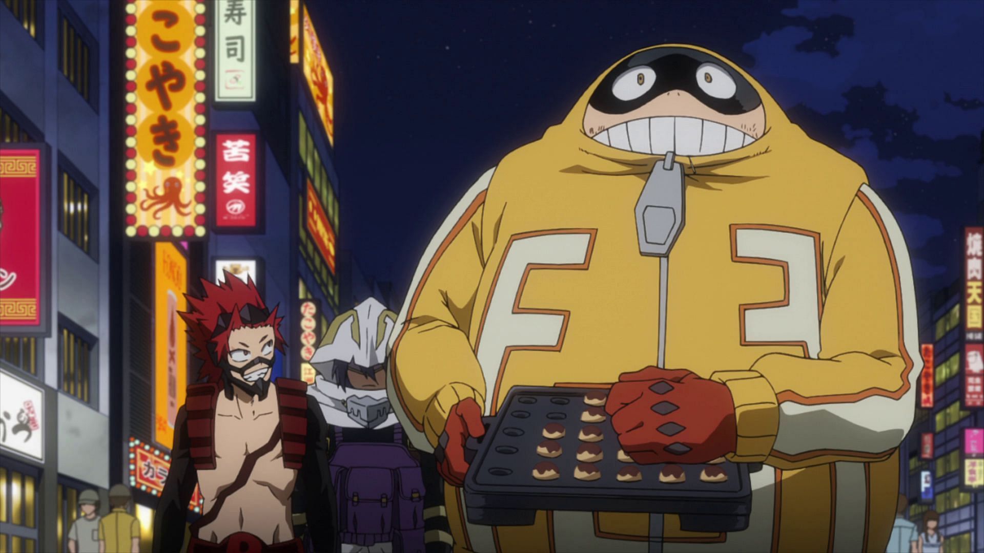 Fat Gum with Kirishima and Tamaki (Image via Studio Bones)
