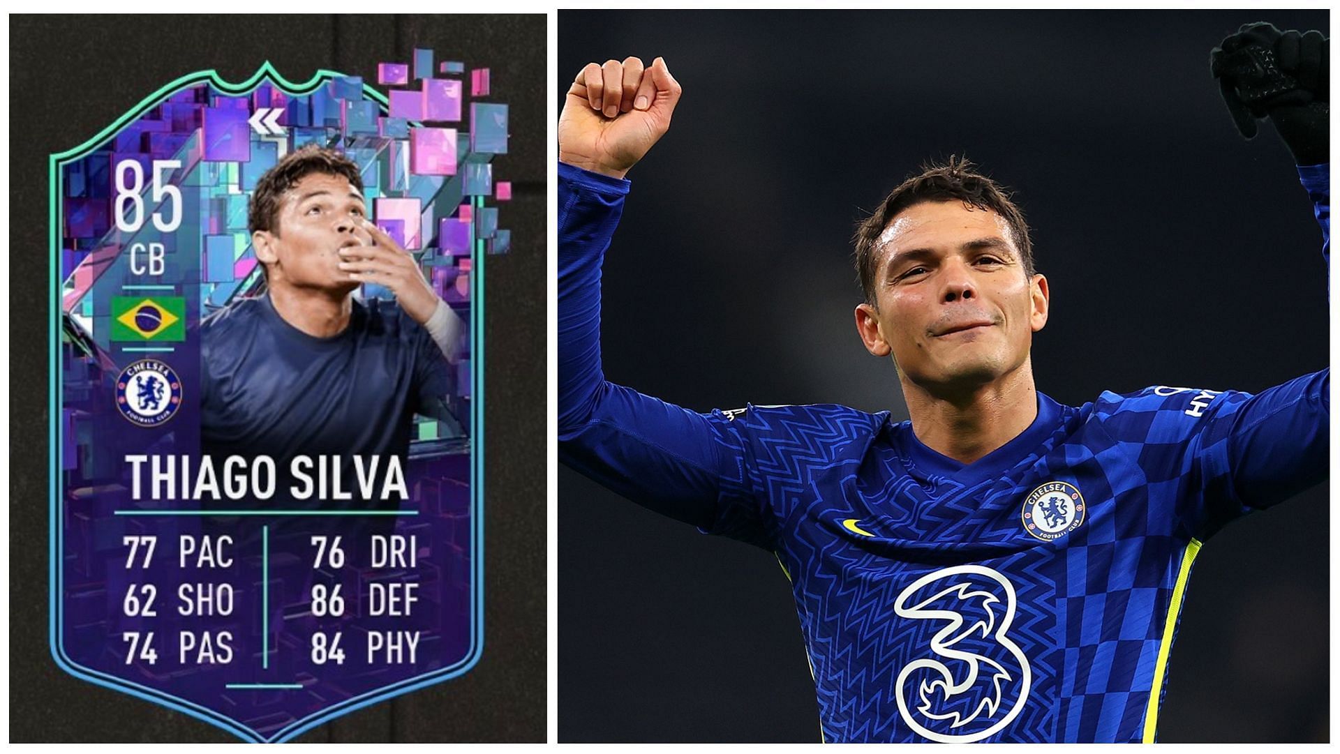 Fans are divided over the release of the Flashback Thiago Silva SBC (Images via EA Sports and Getty Images)