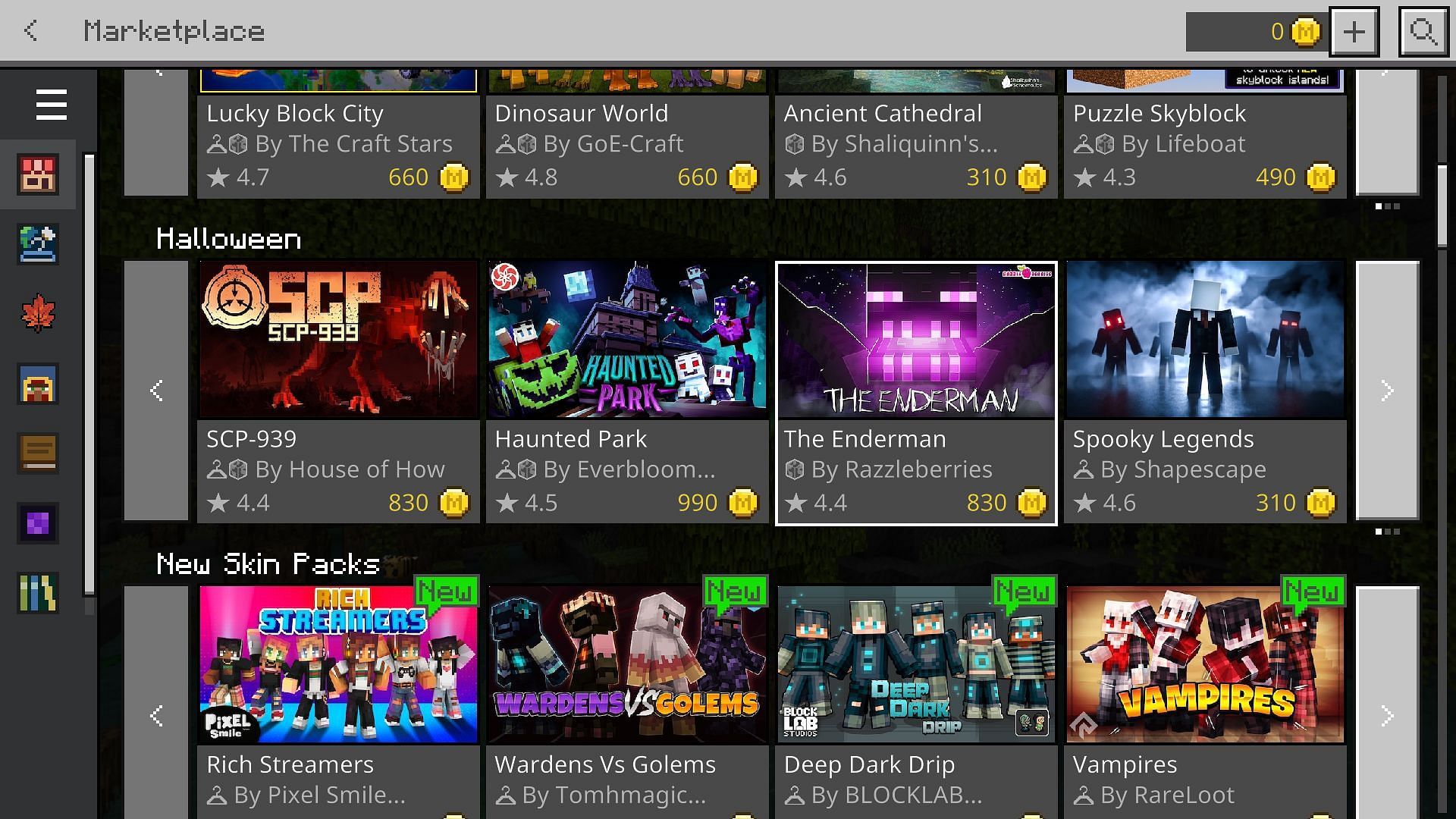 The Bedrock Edition Marketplace will have new content related to Halloween (Image via Mojang)