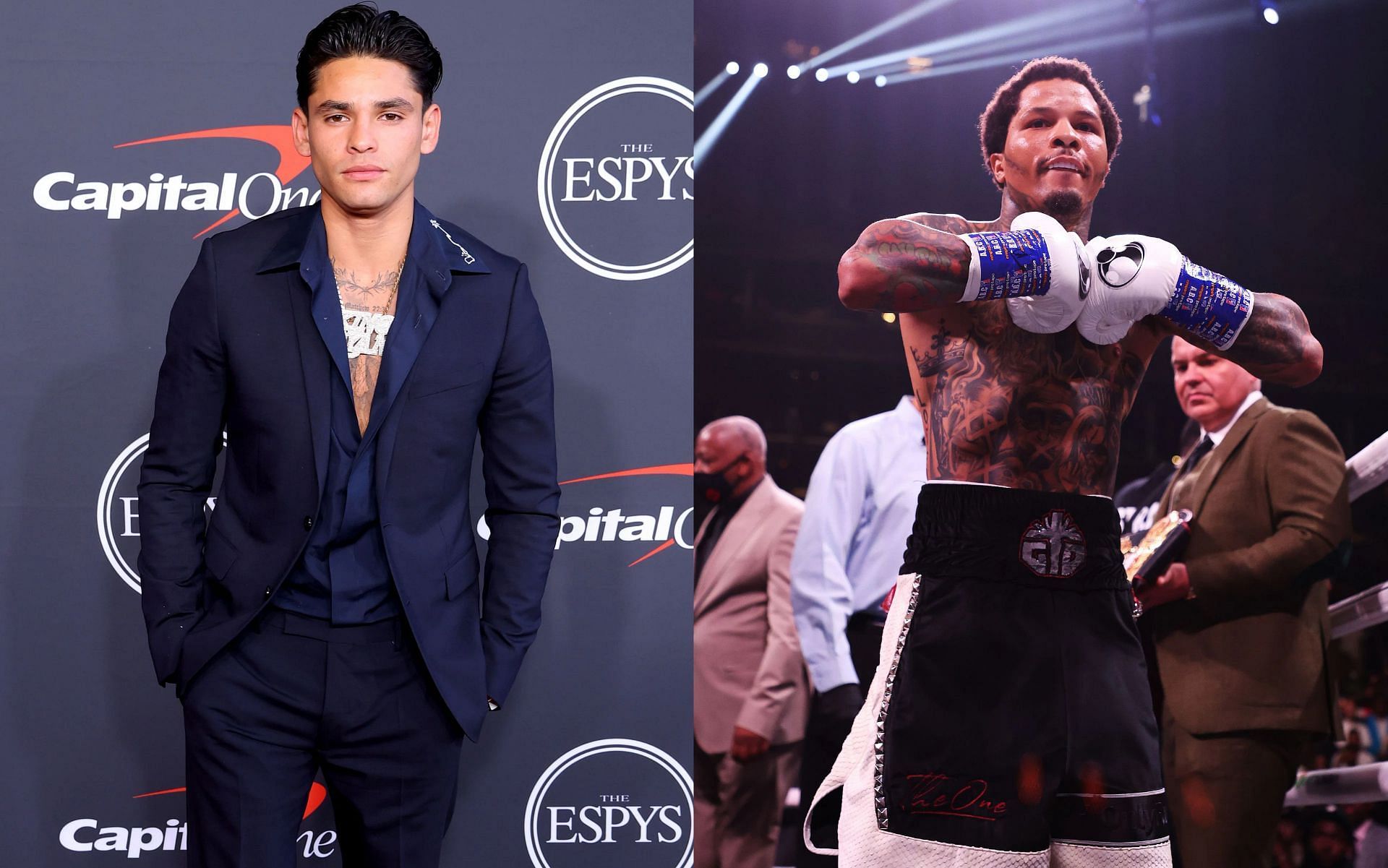 Ryan Garcia (L), and Gervonta Davis (R).