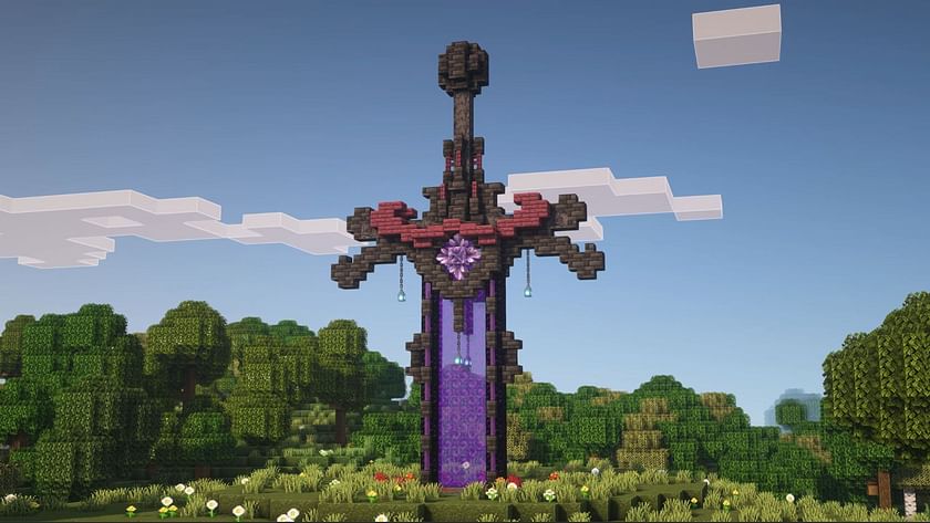 How to make a Nether portal sword in Minecraft