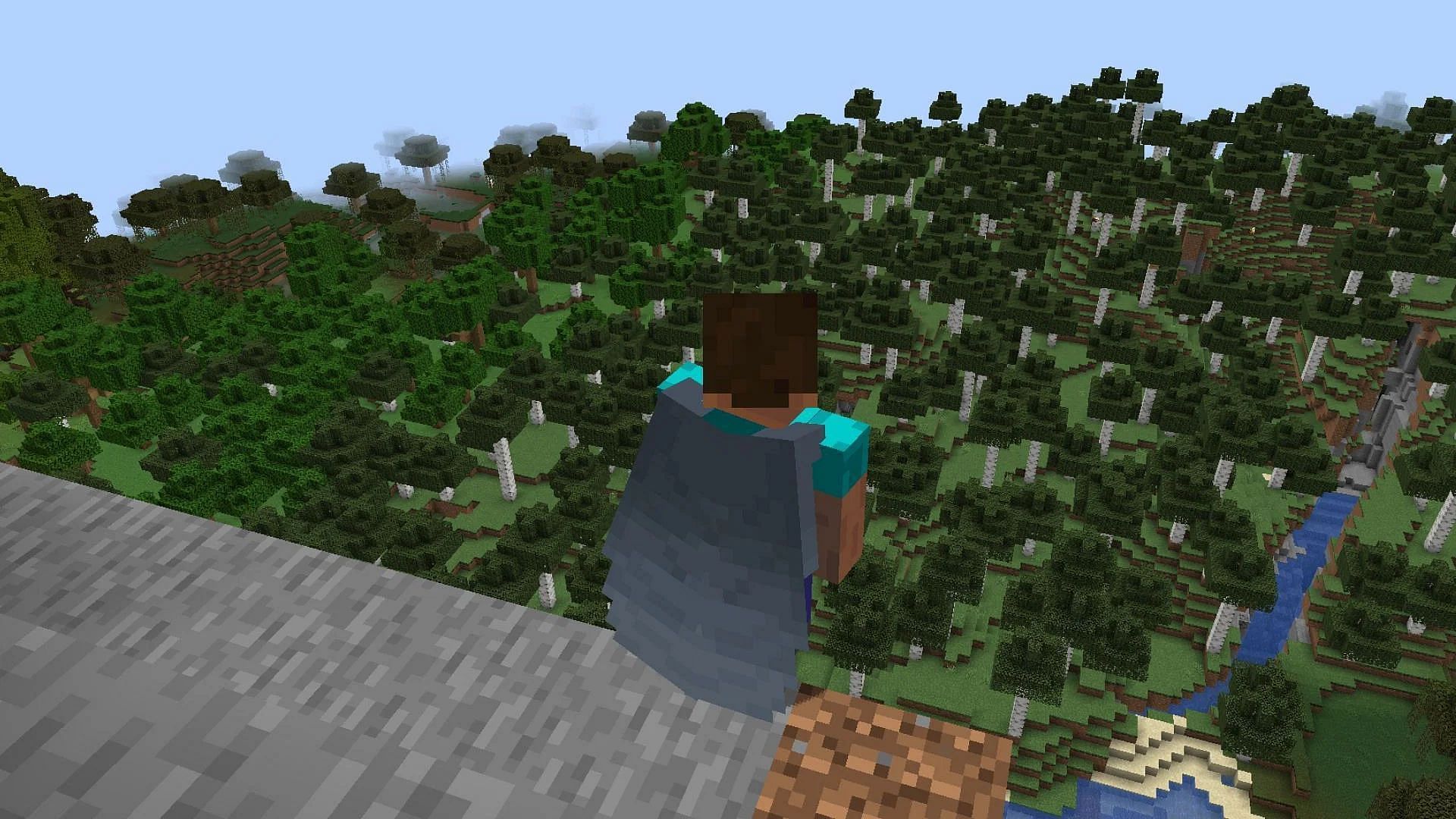If players have some speed while landing, they can take major fall damage in Minecraft (Image via Mojang)
