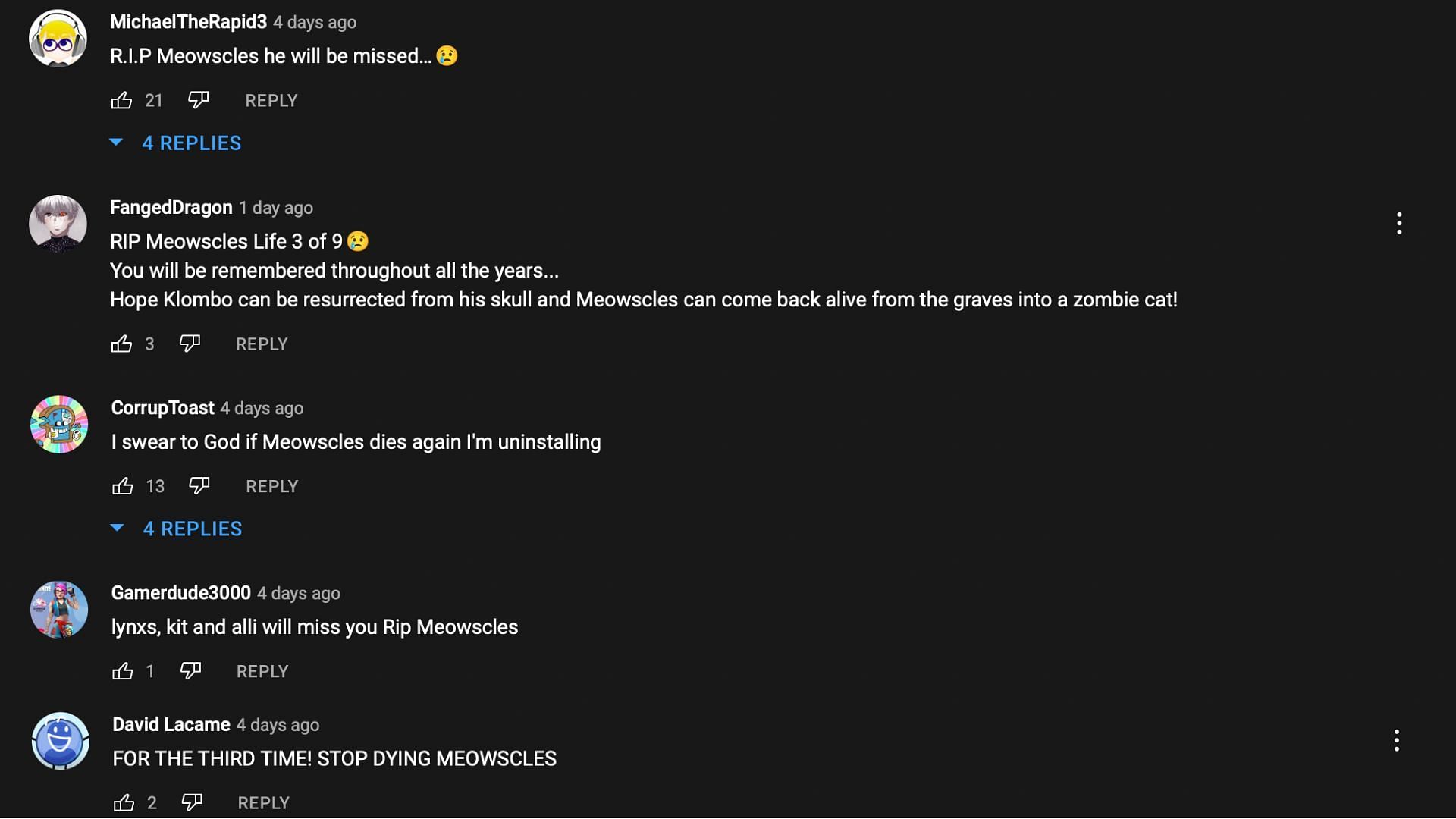 Der Tod Von Meowscles In Fortnite Hat Viele Fans Verärgert (Bild Über Everydayfn/Youtube)
