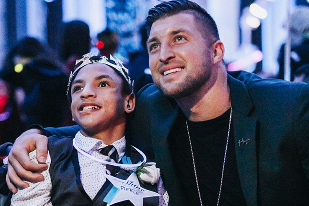 Tim Tebow at a Night to Shine event. Source: Tim Tebow Foundation