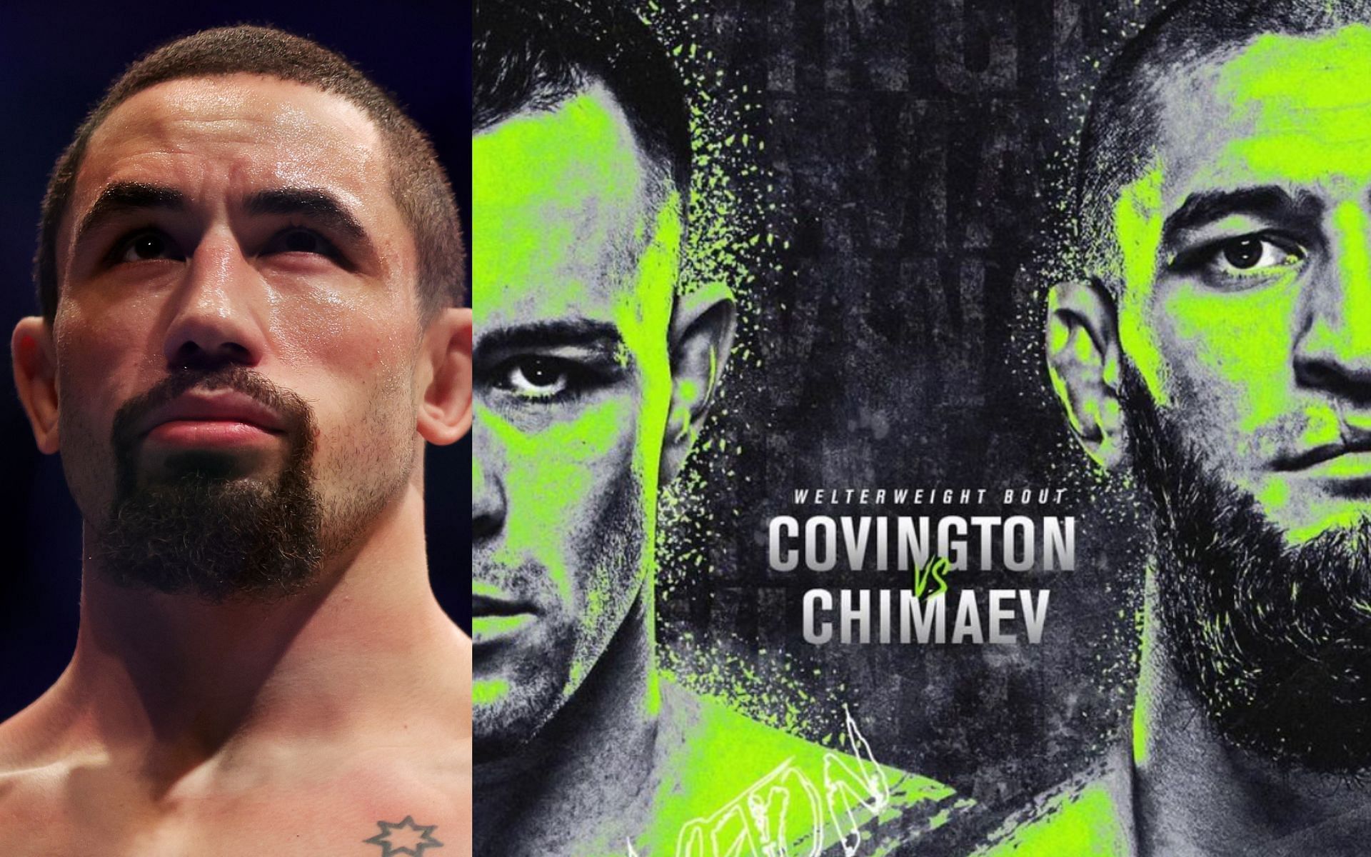 Robert Whittaker (left), Colby Covington vs. Khamzat Chimaev (right) [Image courtesy of @khamzat_chimaev on Instagram]