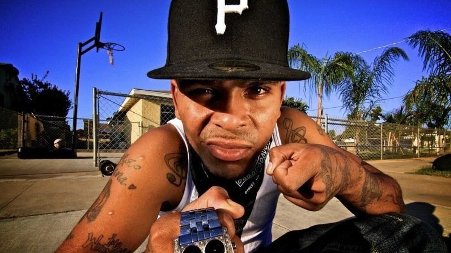 Los Angeles rapper Half Ounce was shot dead on October 4. (Image via Twitter / @StressTheEmcee)