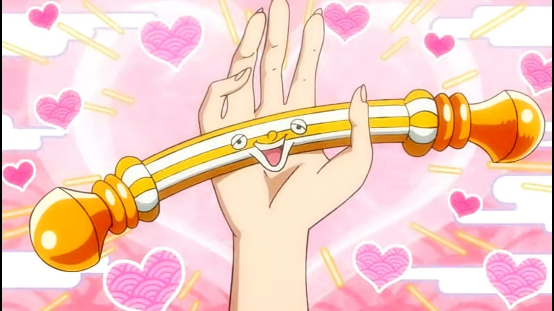 Nami&#039;s baton in One Piece episode 1037 (Image via Toei Animation)