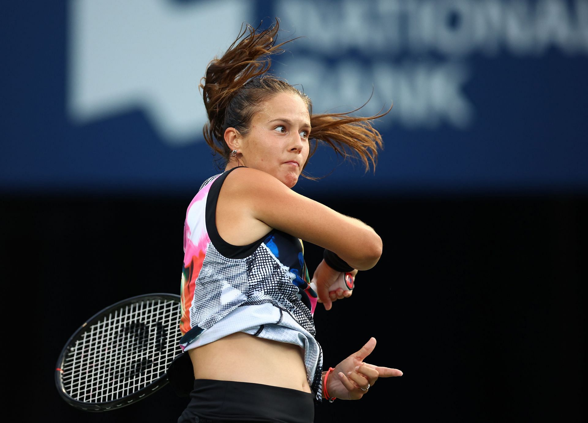 Daria Kasatkina in action at the Canadian Open