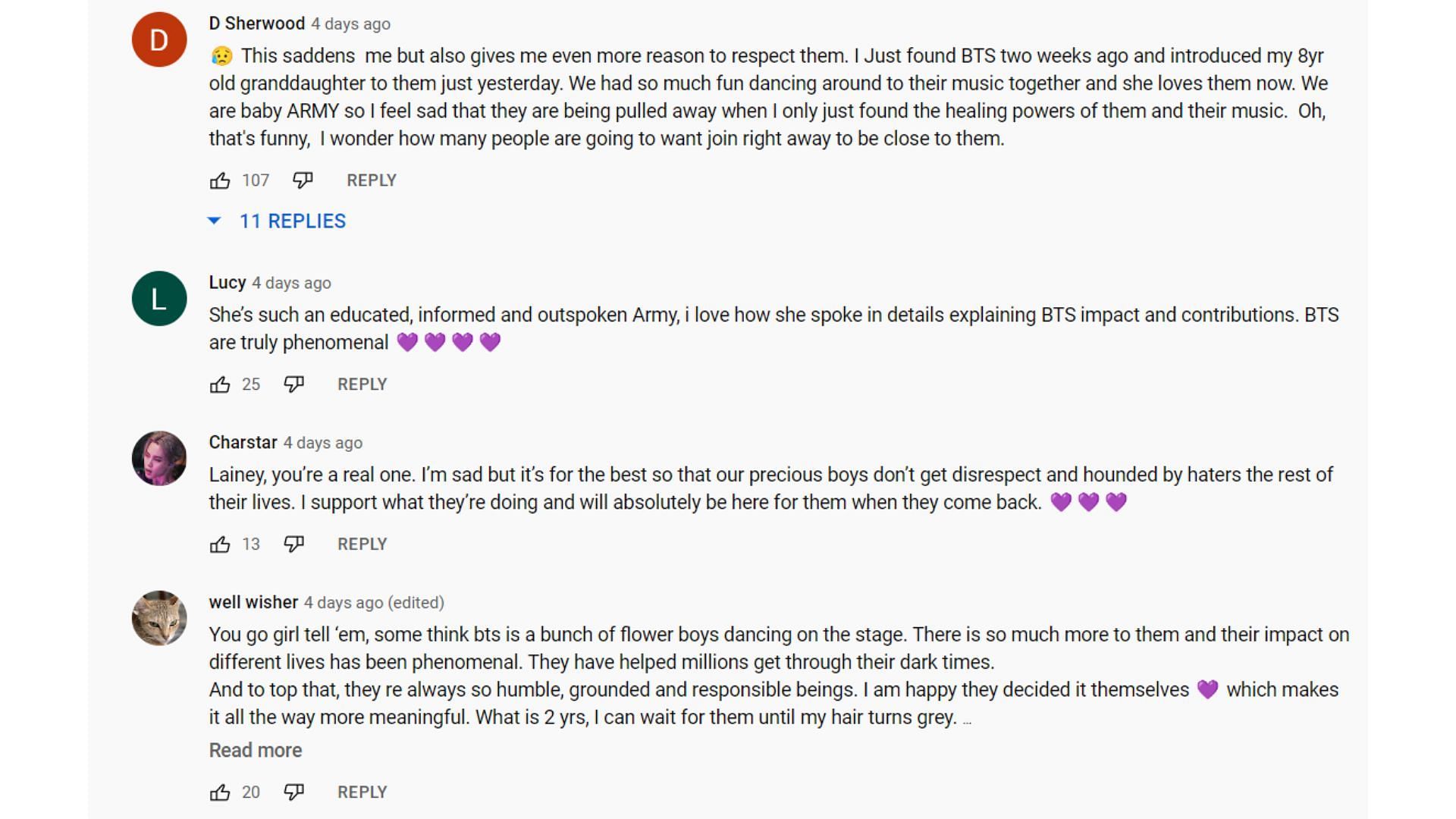 The Social&#039;s Comment section on the BTS Enlistment opinion video (Image via YouTube/The Social)