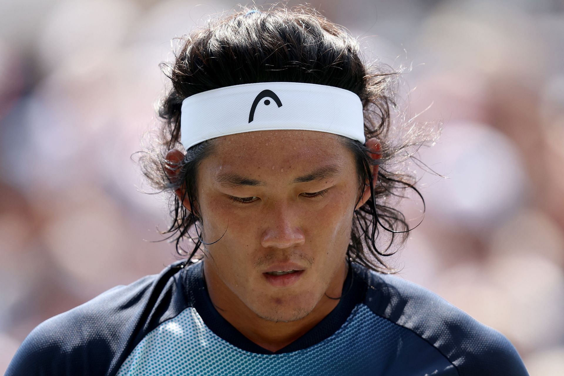 Zhang Zhizhen in action at the US Open