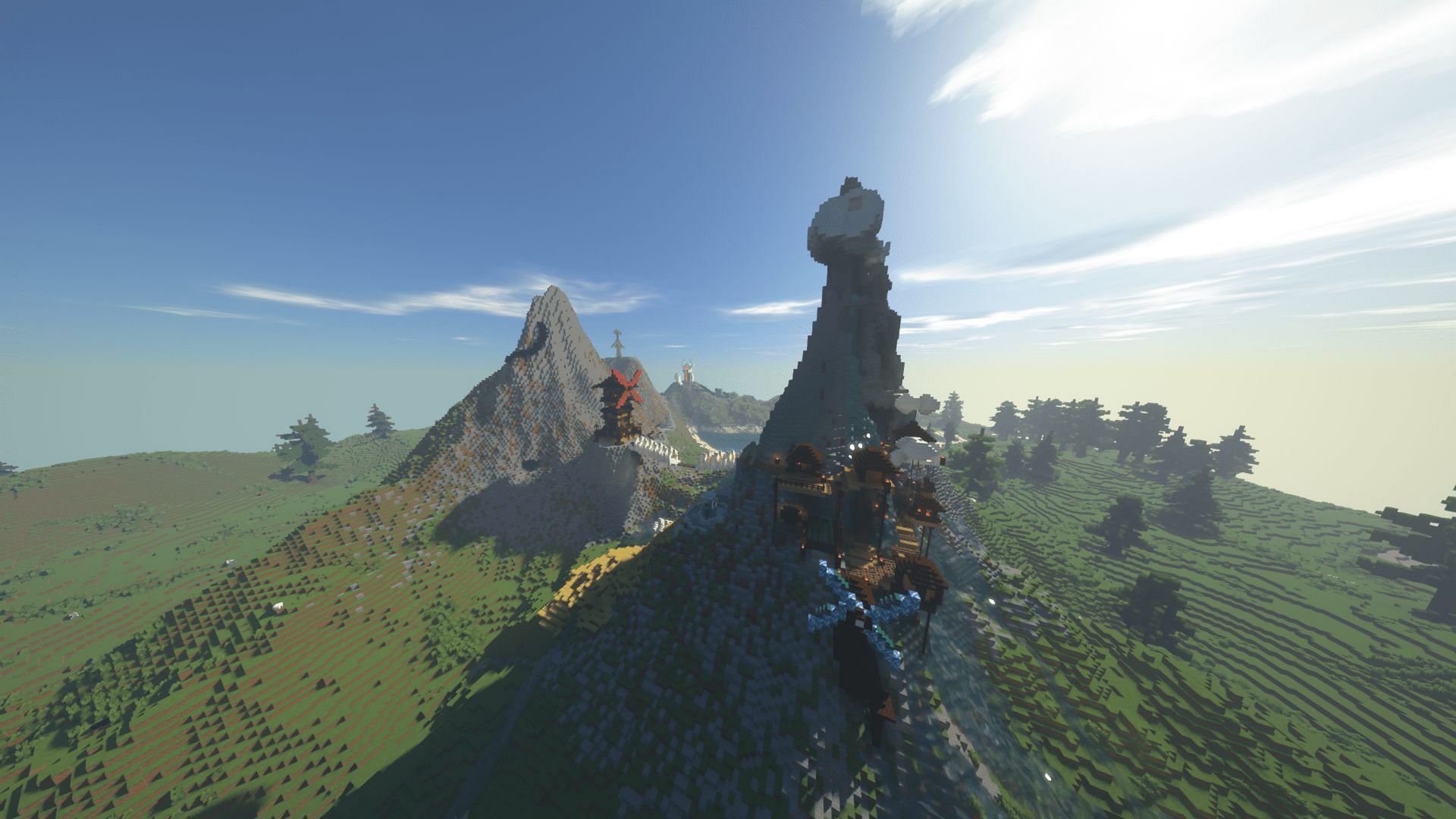 A gorgeous landscape in Heart of Darkness (Image via Voleshads/Minecraft Maps)