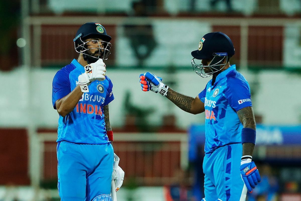 KL Rahul and Suryakumar Yadav struck fifties in the first T20I against South Africa. (Credits: Twitter)