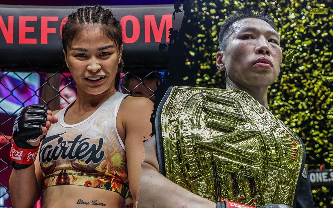 Stamp Fairtex (left) adn Xiong Jing Nan (right). [Photos ONE Championship]