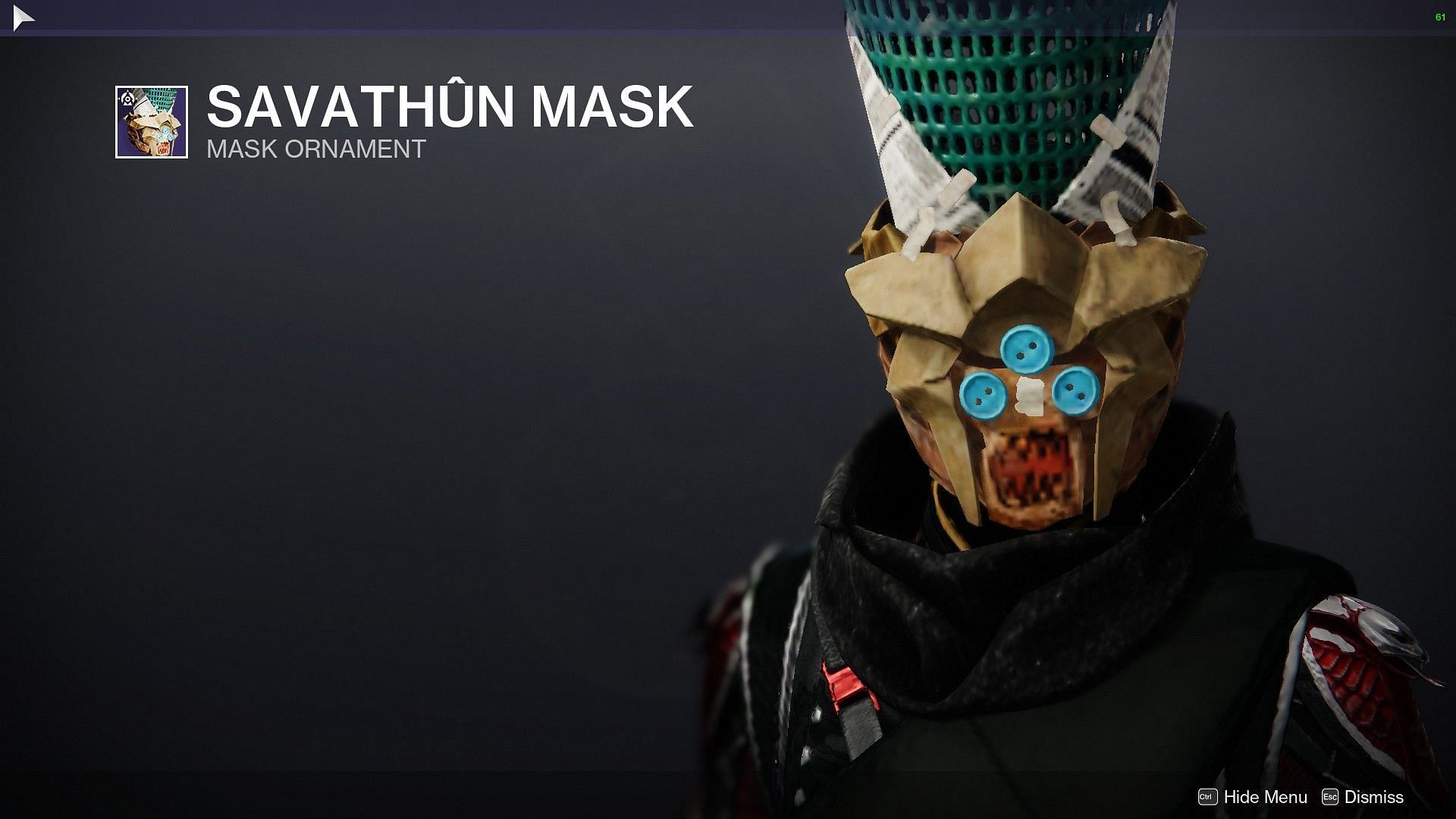 Destiny 2 Savathun Mask (Image via Bungie) 