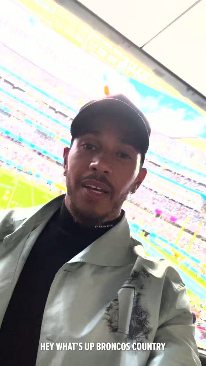 Lewis Hamilton Gifted Honorary Ball At First Broncos Game As Co-Owner