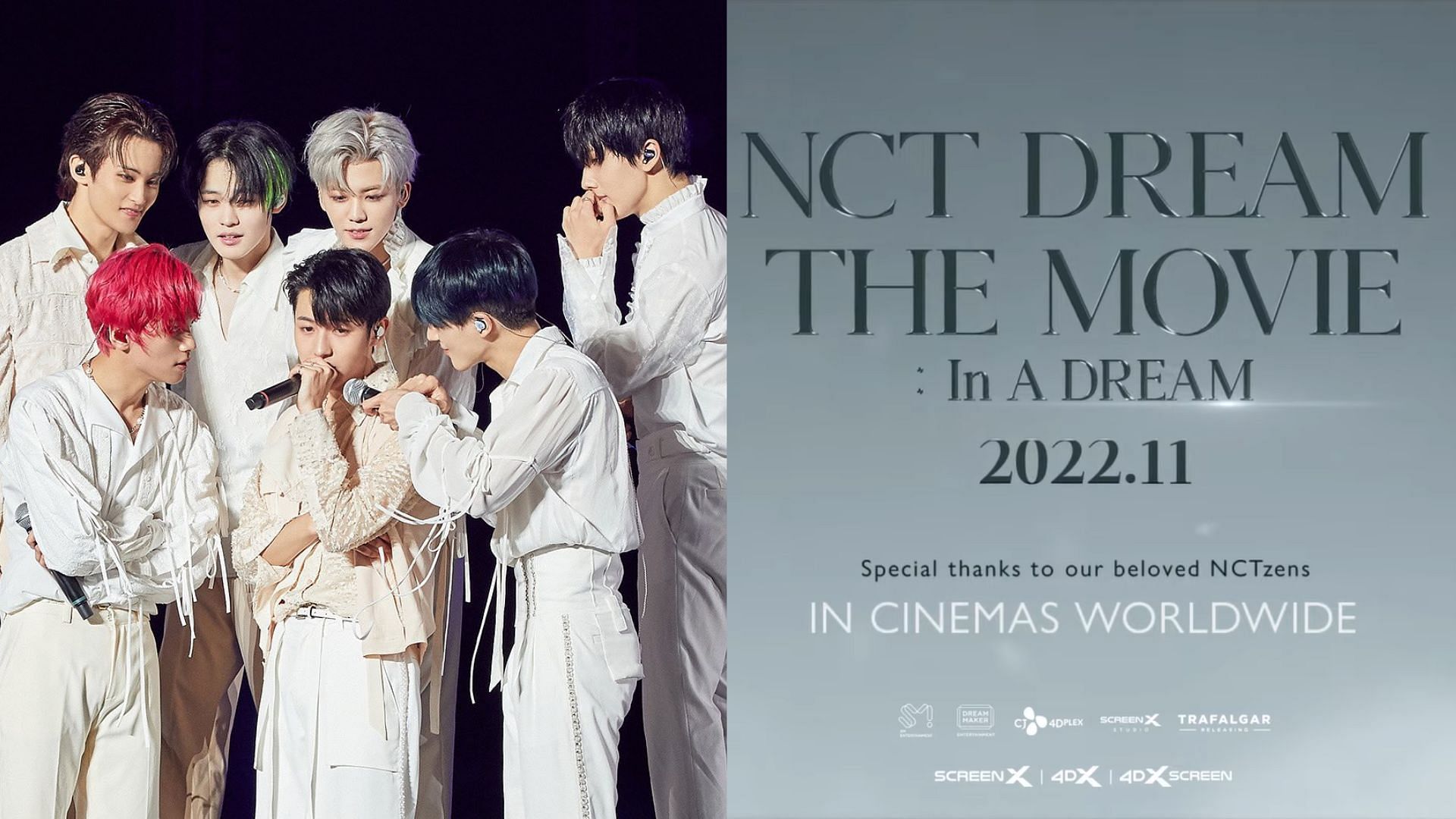 NCT DREAM to release their first movie in theaters worldwide starting November (Images via Twitter/NCTsmtown_DREAM and YouTube/ScreenX KOREA)