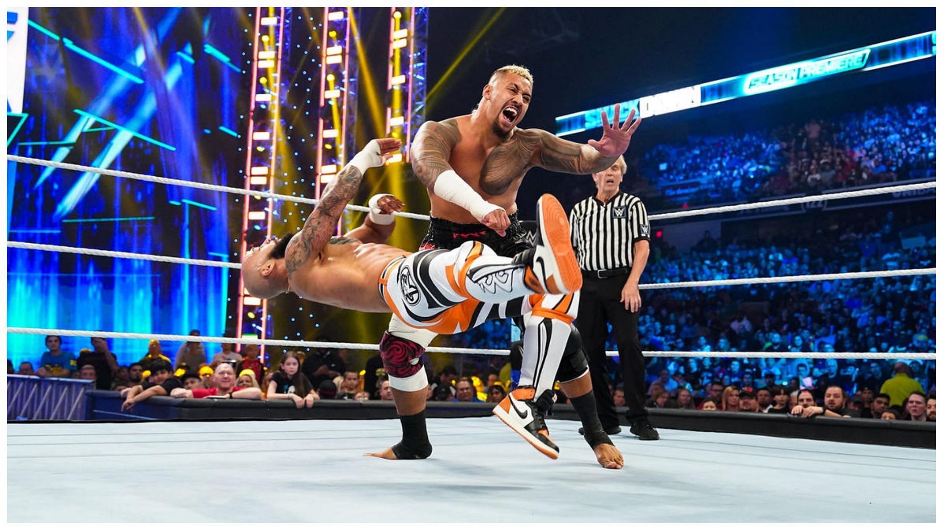 Solo Sikoa in action on WWE SmackDown