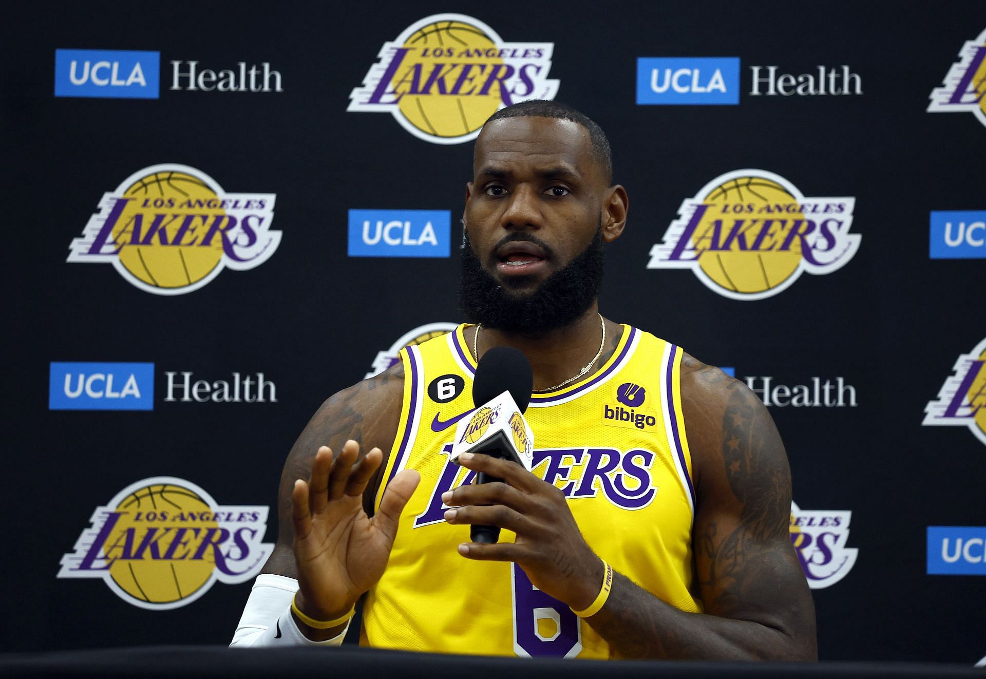 Los Angeles Lakers forward LeBron James at Media Day