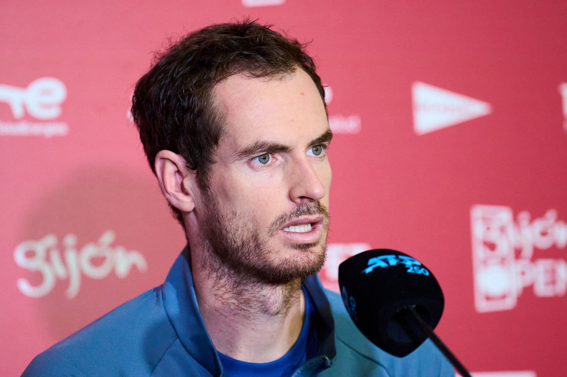 Andy Murray pictured at the Gijon Open.