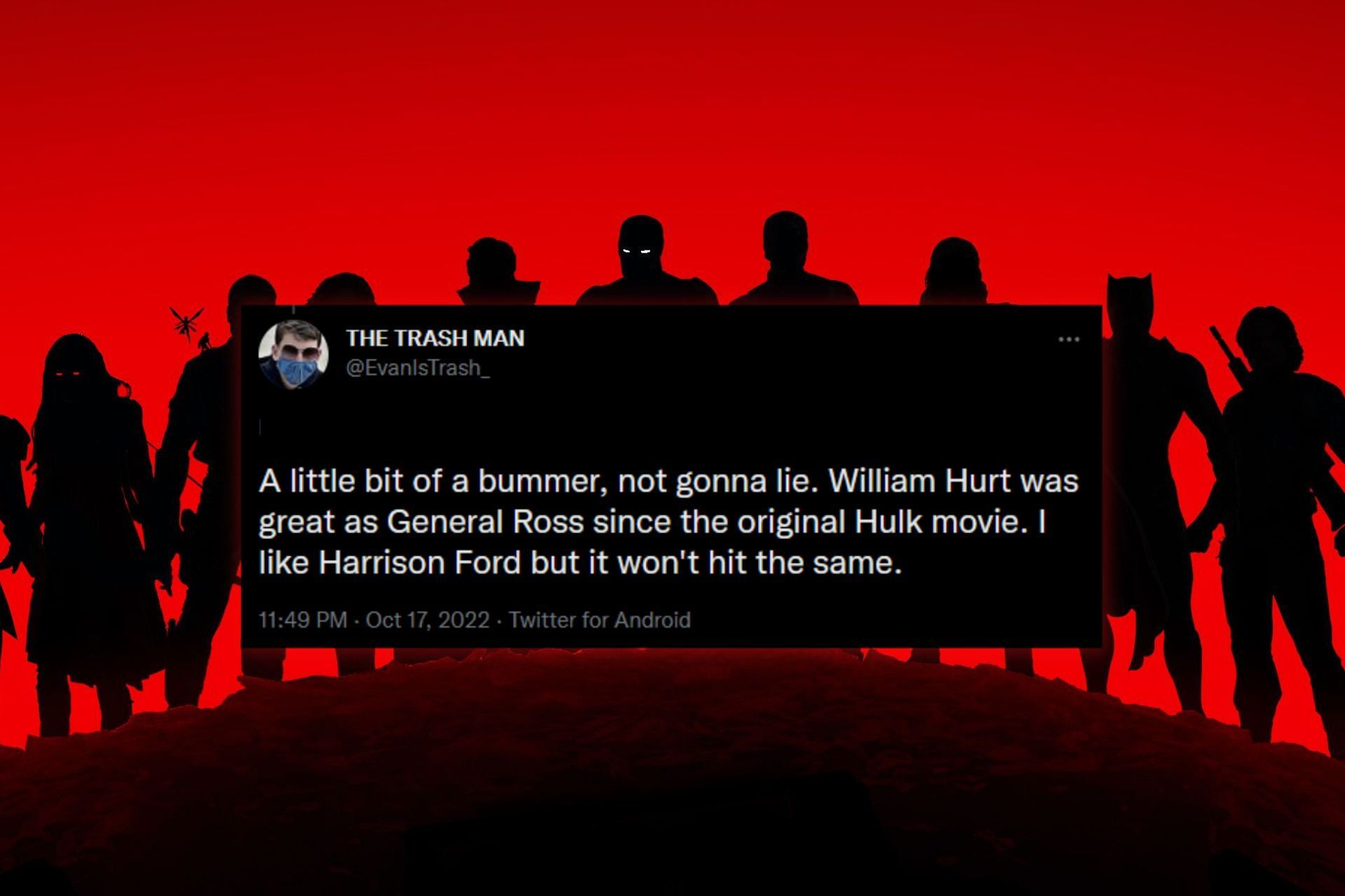 Fan reaction to Harrison Ford&#039;s casting (Image via Twitter/Sportskeeda)