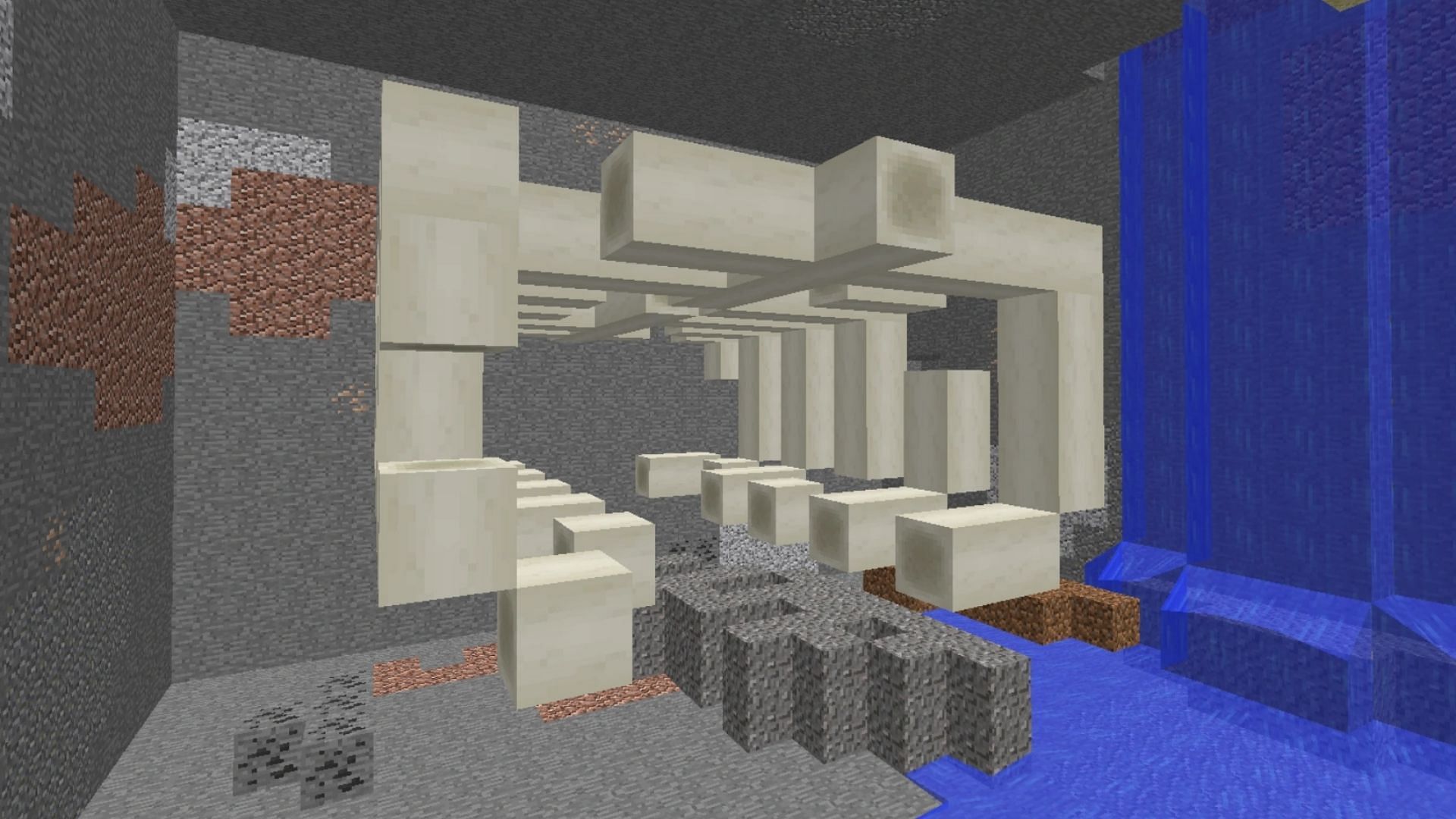 Fossils are scarce in the Overworld (Image via Minecraft Wiki)