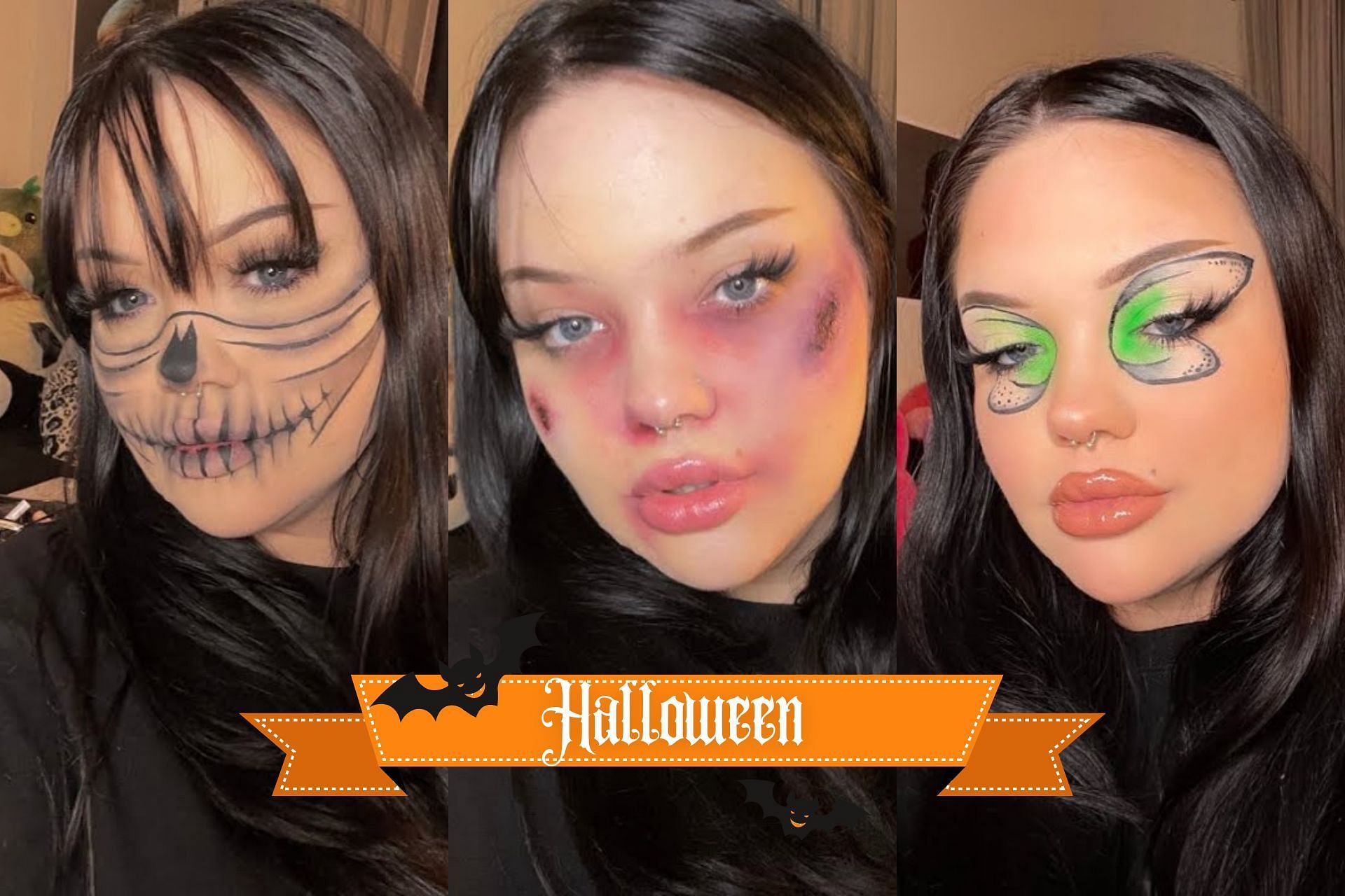 Halloween makeup ideas 2022: 5 clever hacks using household items only (image via karlie / Youtube)